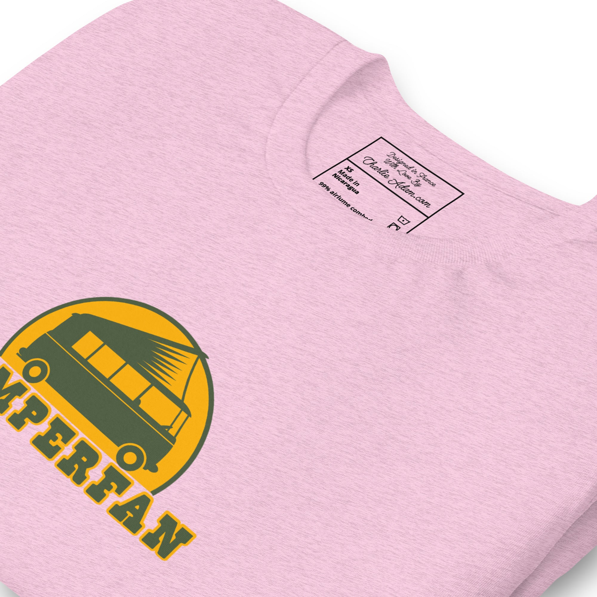 Unisex t-shirt Camperfan on light heather colors