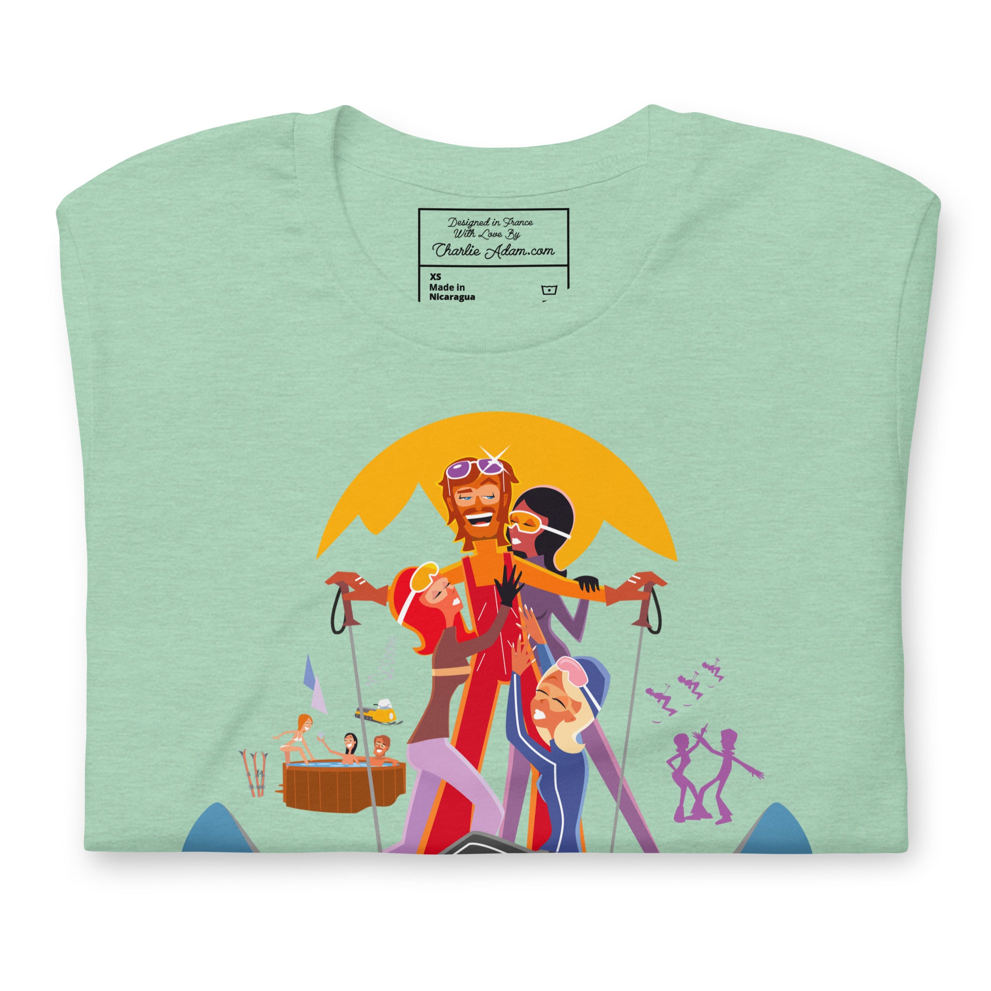 T-shirt en coton unisexe Love instructor First lesson free sur couleurs chinées claires