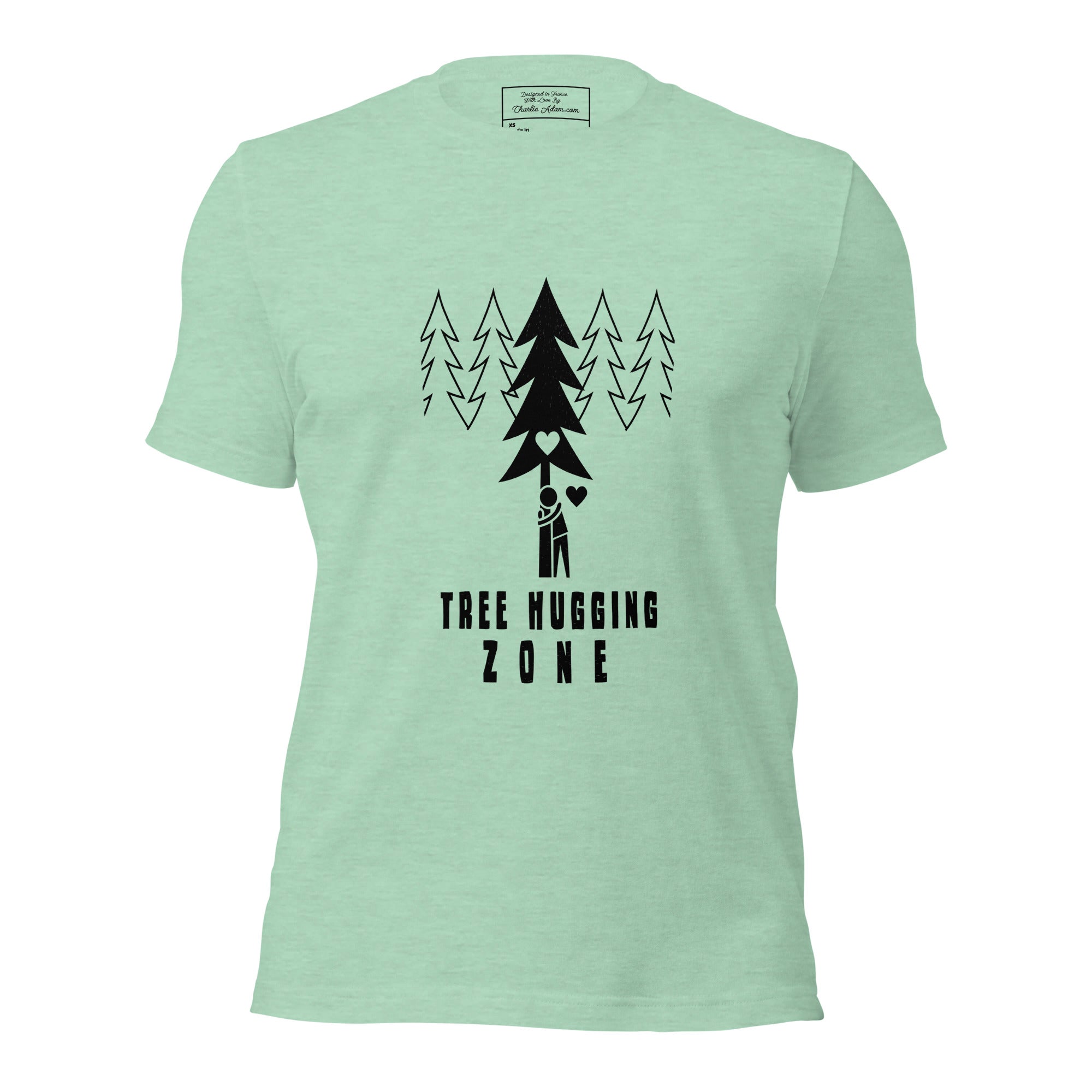 Unisex t-shirt Tree hugging zone on light heather colors