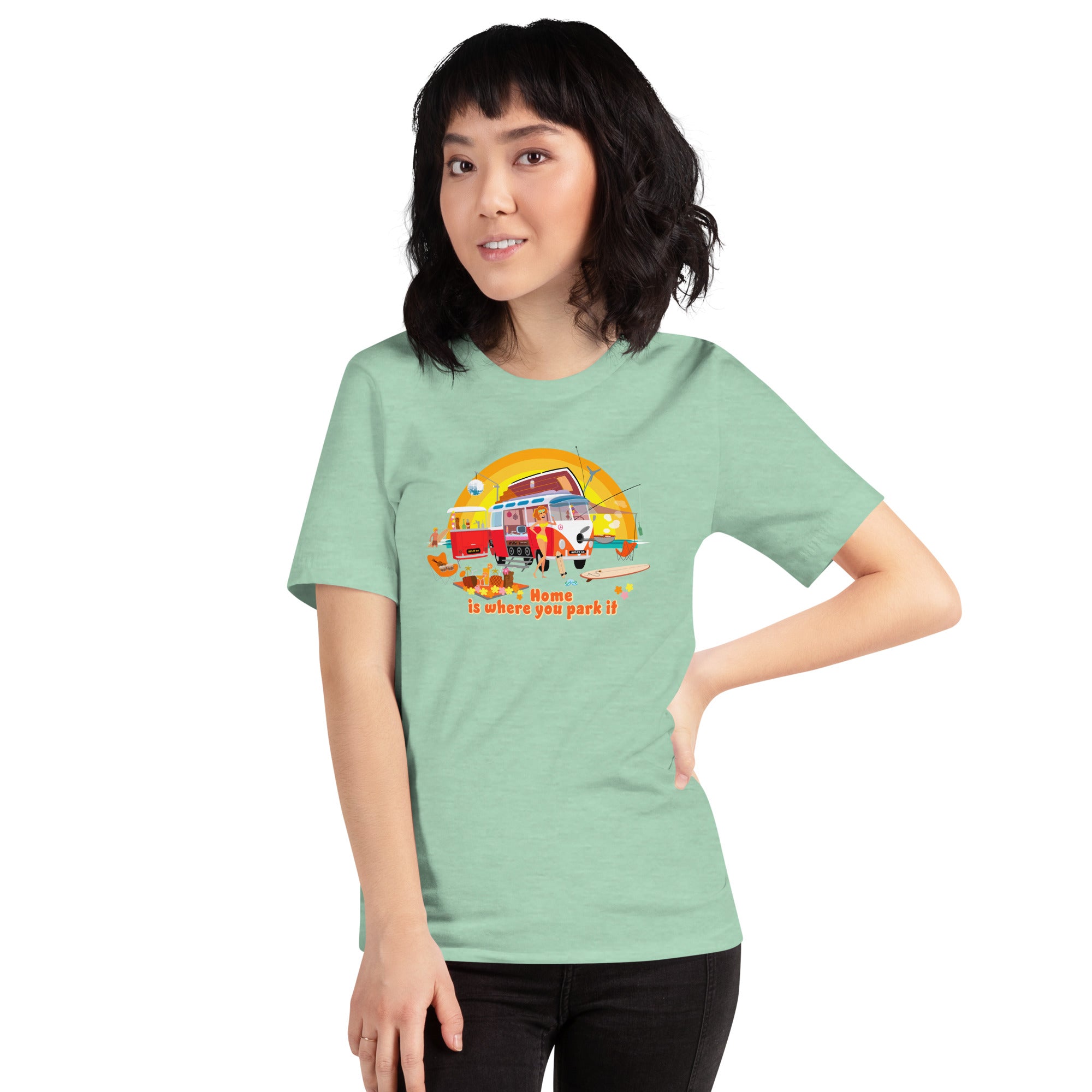 Unisex cotton t-shirt Ultra Combi on light heather colors