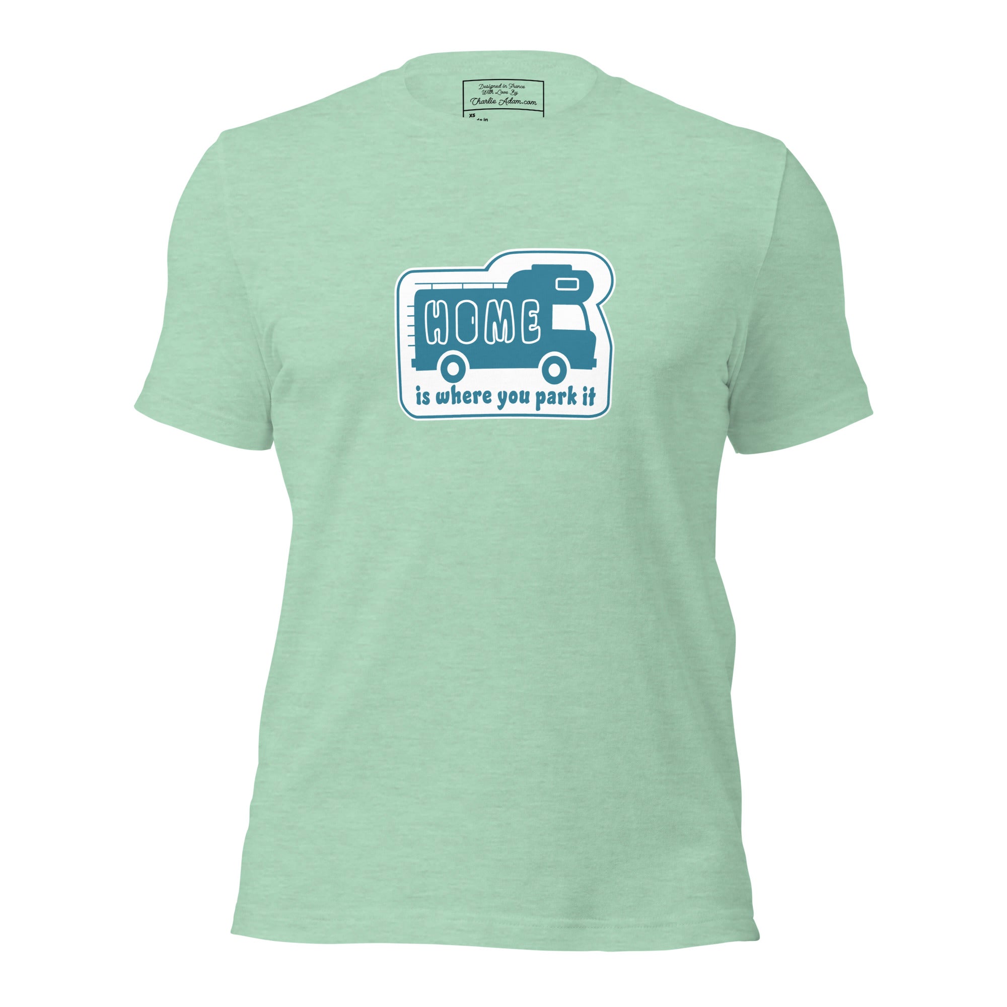 Unisex cotton t-shirt Bold Camper Van on light heather colors