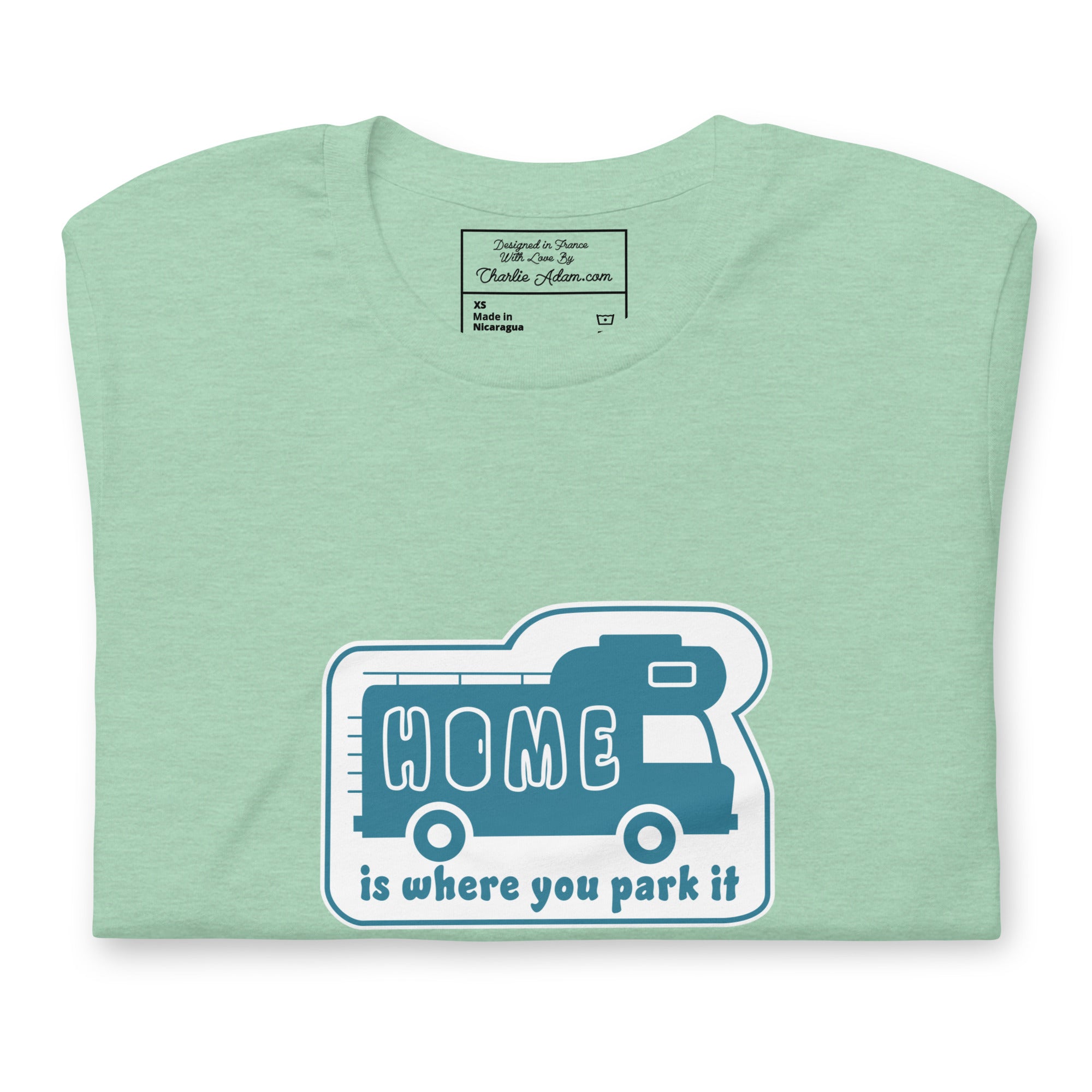 Unisex cotton t-shirt Bold Camper Van on light heather colors