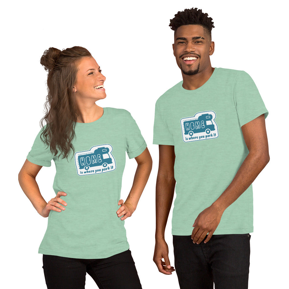 Unisex cotton t-shirt Bold Camper Van on light heather colors