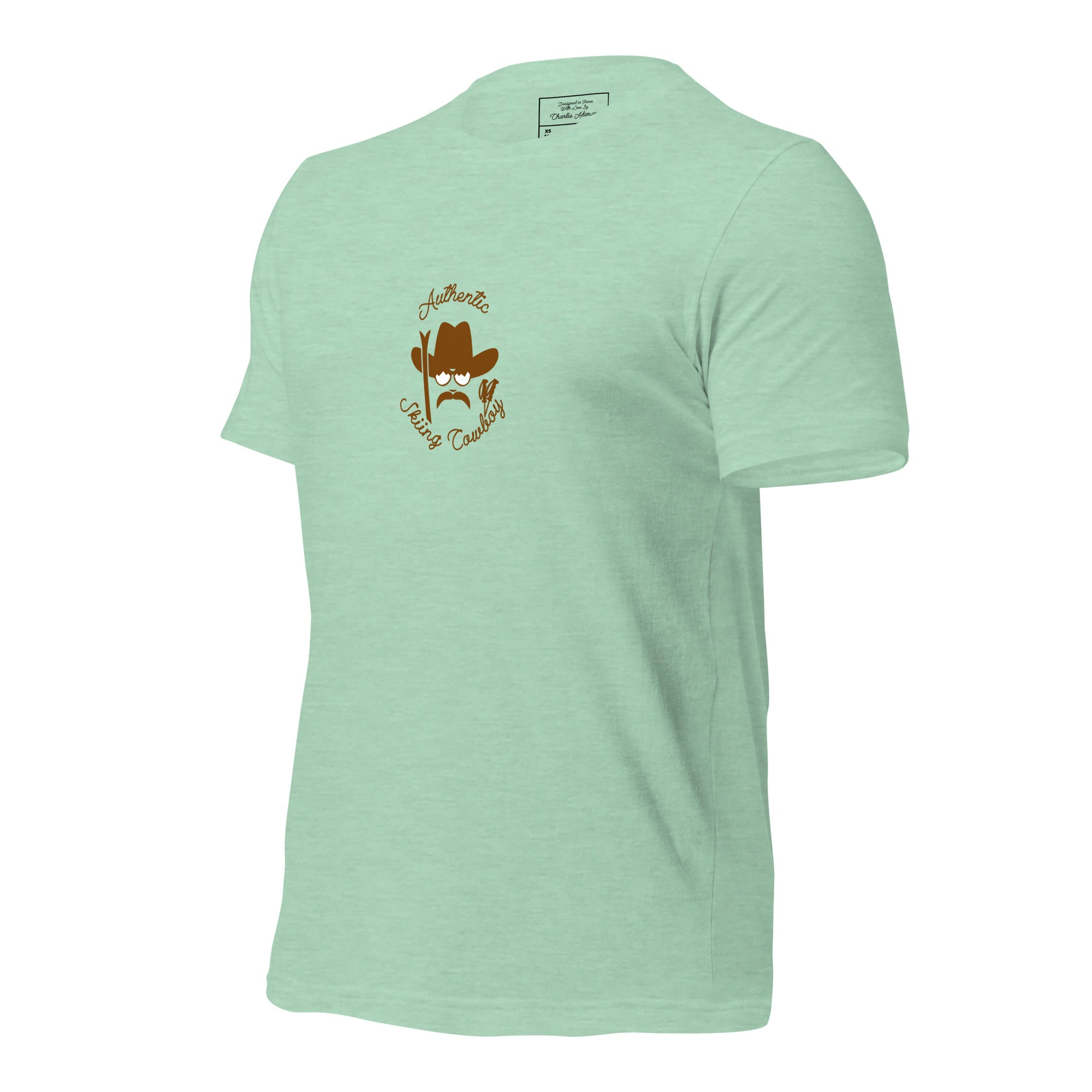Unisex t-shirt Authentic Skiing Cowboy on heather colors