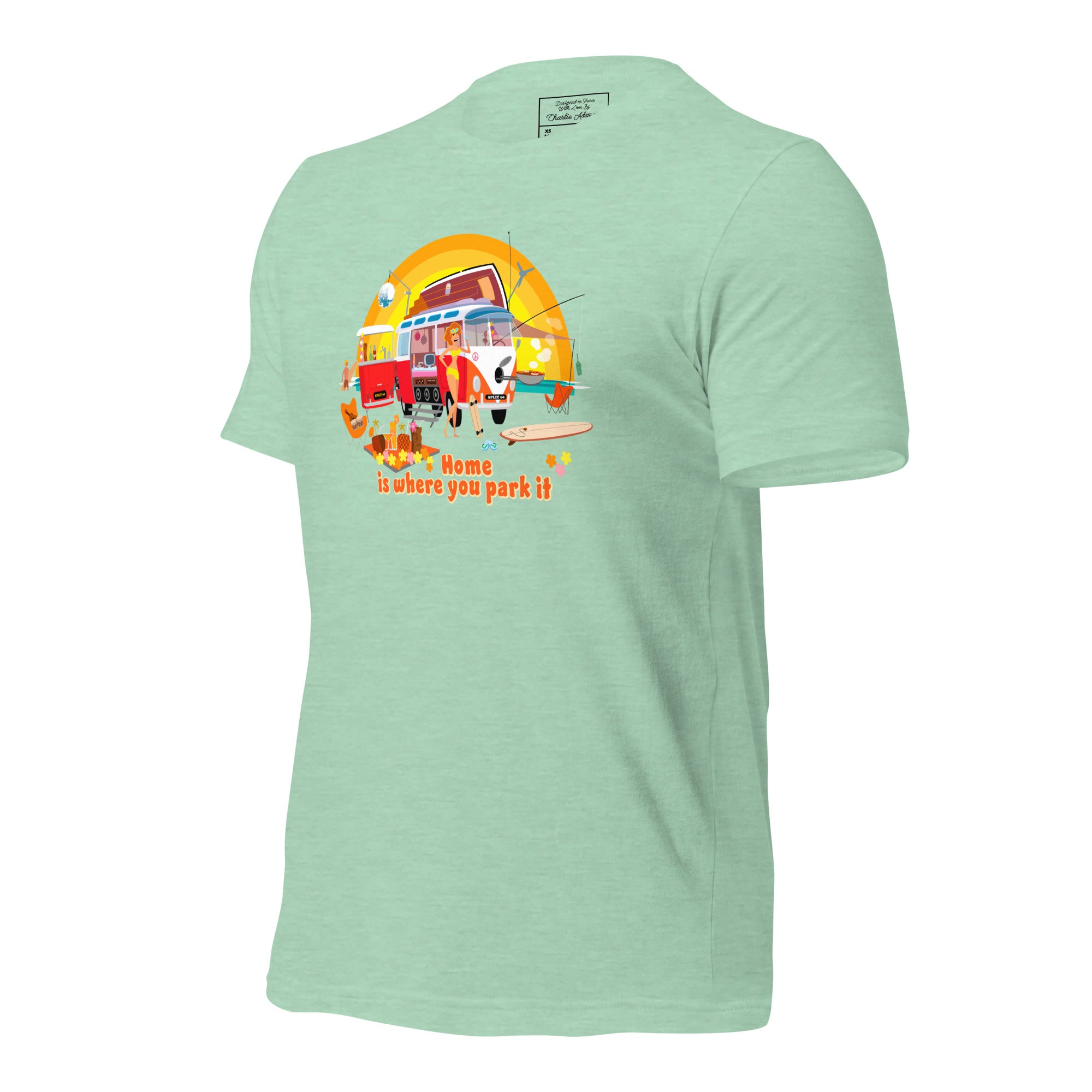 Unisex cotton t-shirt Ultra Combi on light heather colors