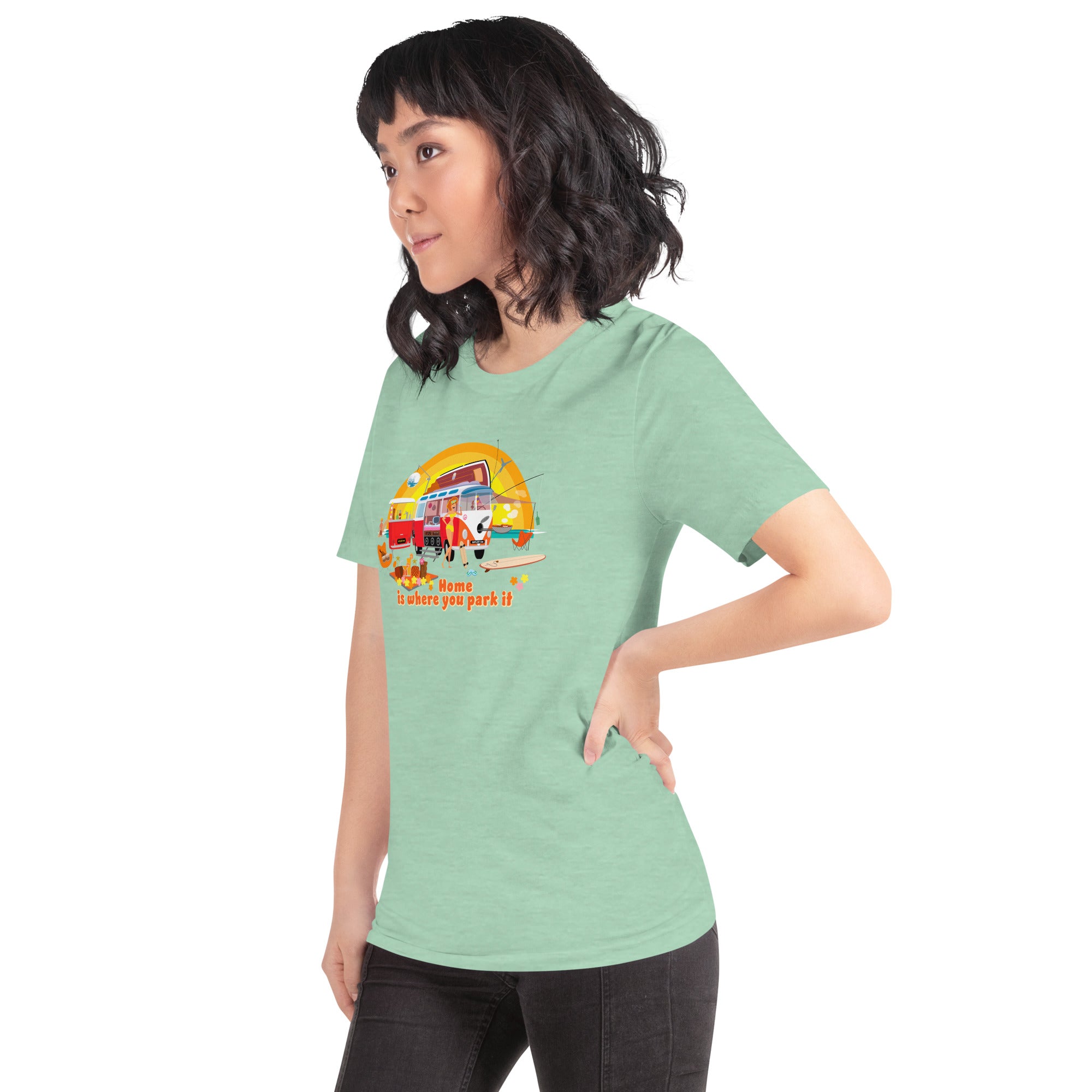 Unisex cotton t-shirt Ultra Combi on light heather colors