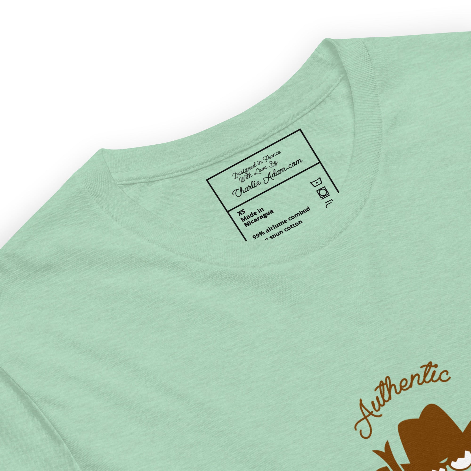 Unisex t-shirt Authentic Skiing Cowboy on heather colors
