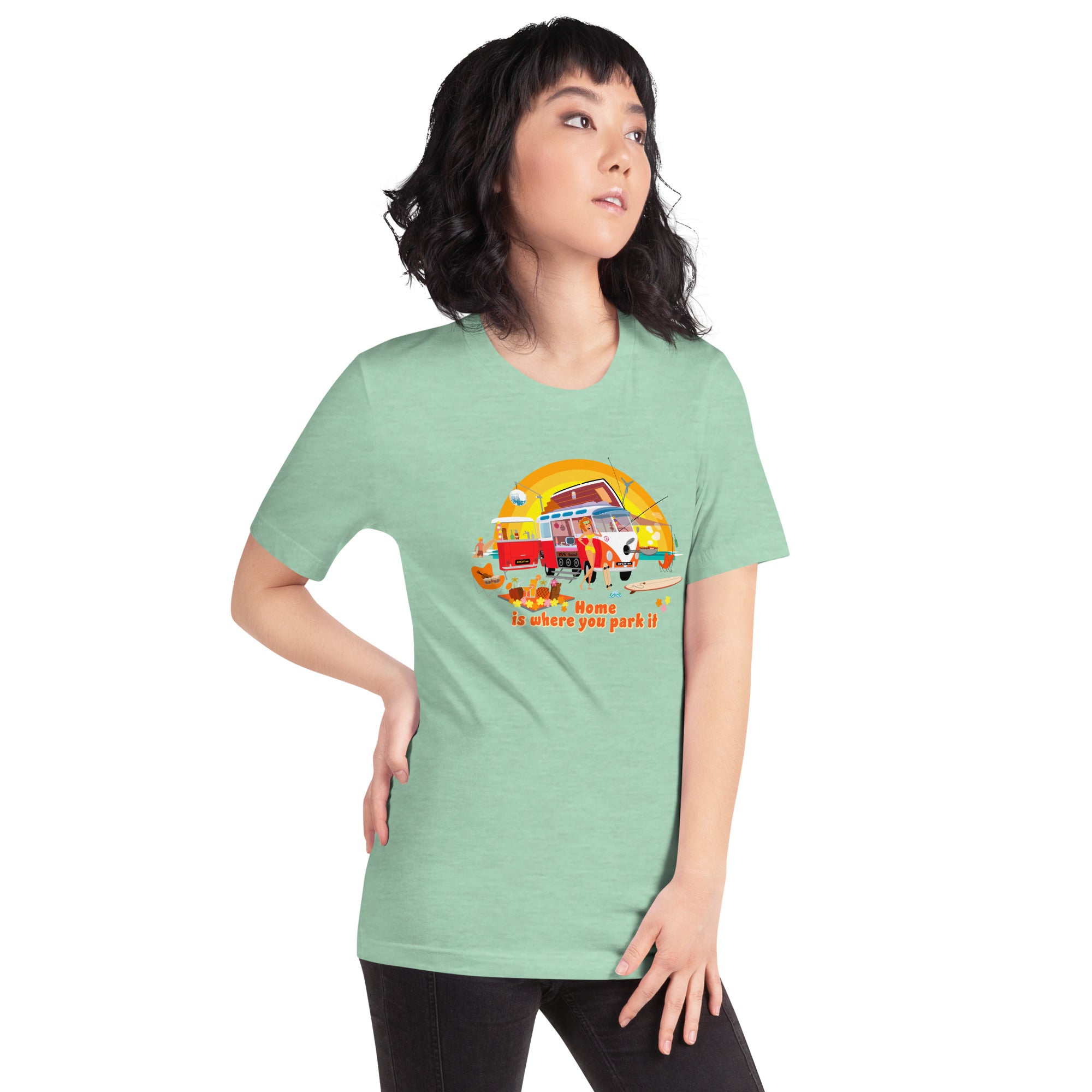 Unisex cotton t-shirt Ultra Combi on light heather colors