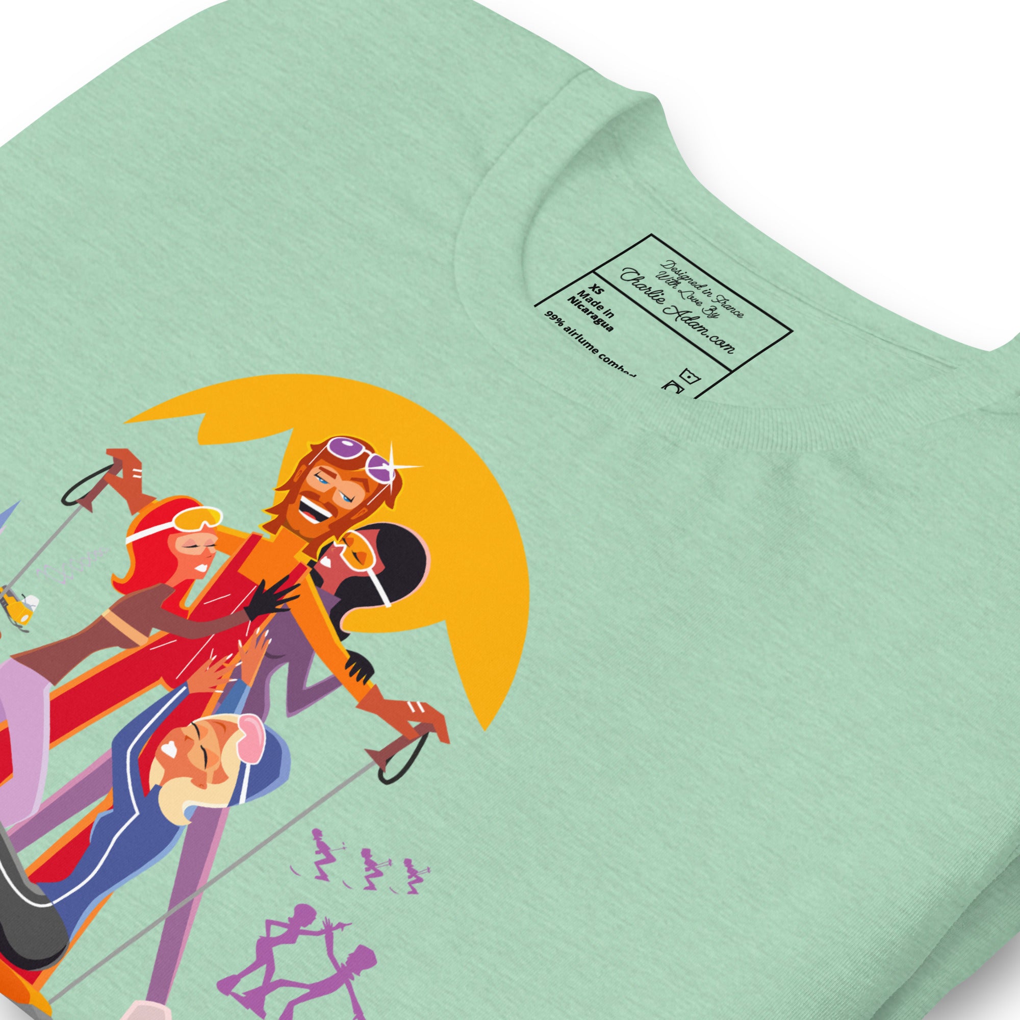 T-shirt en coton unisexe Love instructor First lesson free sur couleurs chinées claires