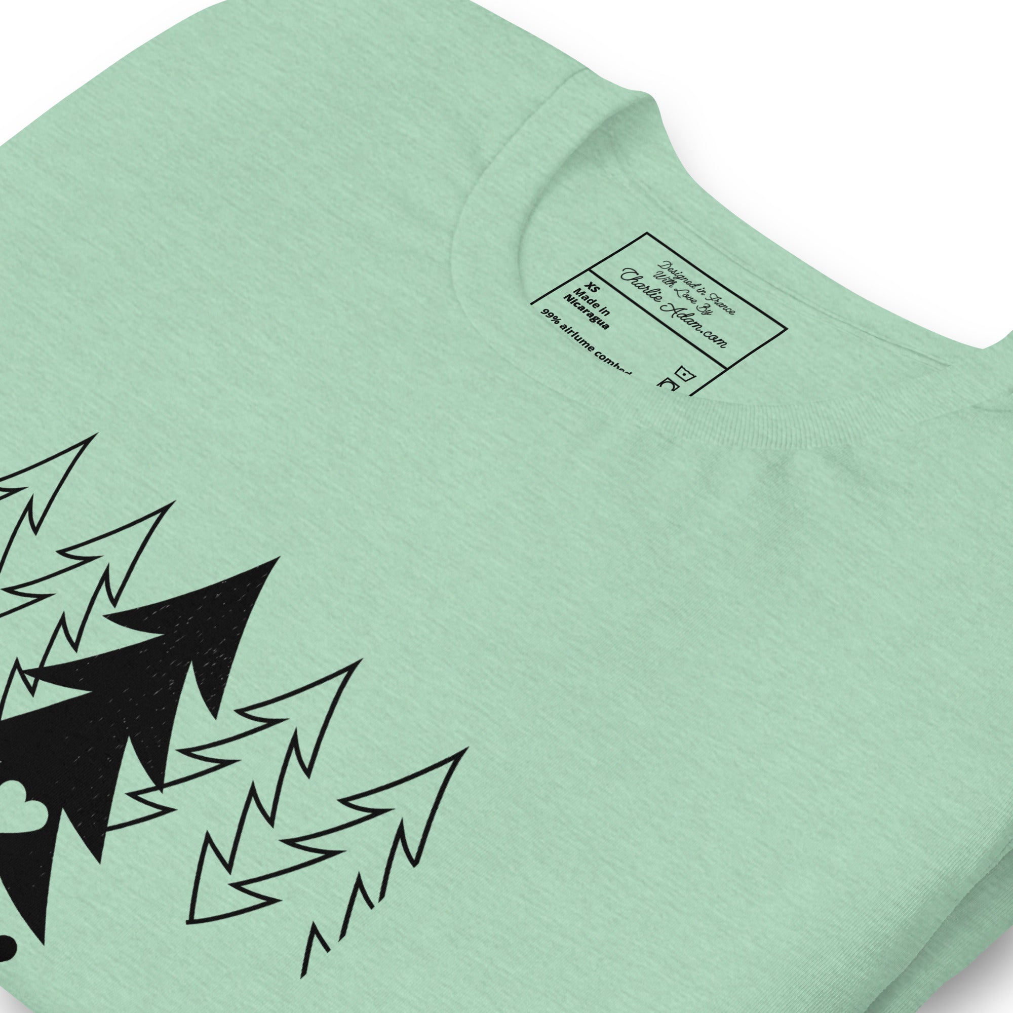 Unisex t-shirt Tree hugging zone on light heather colors