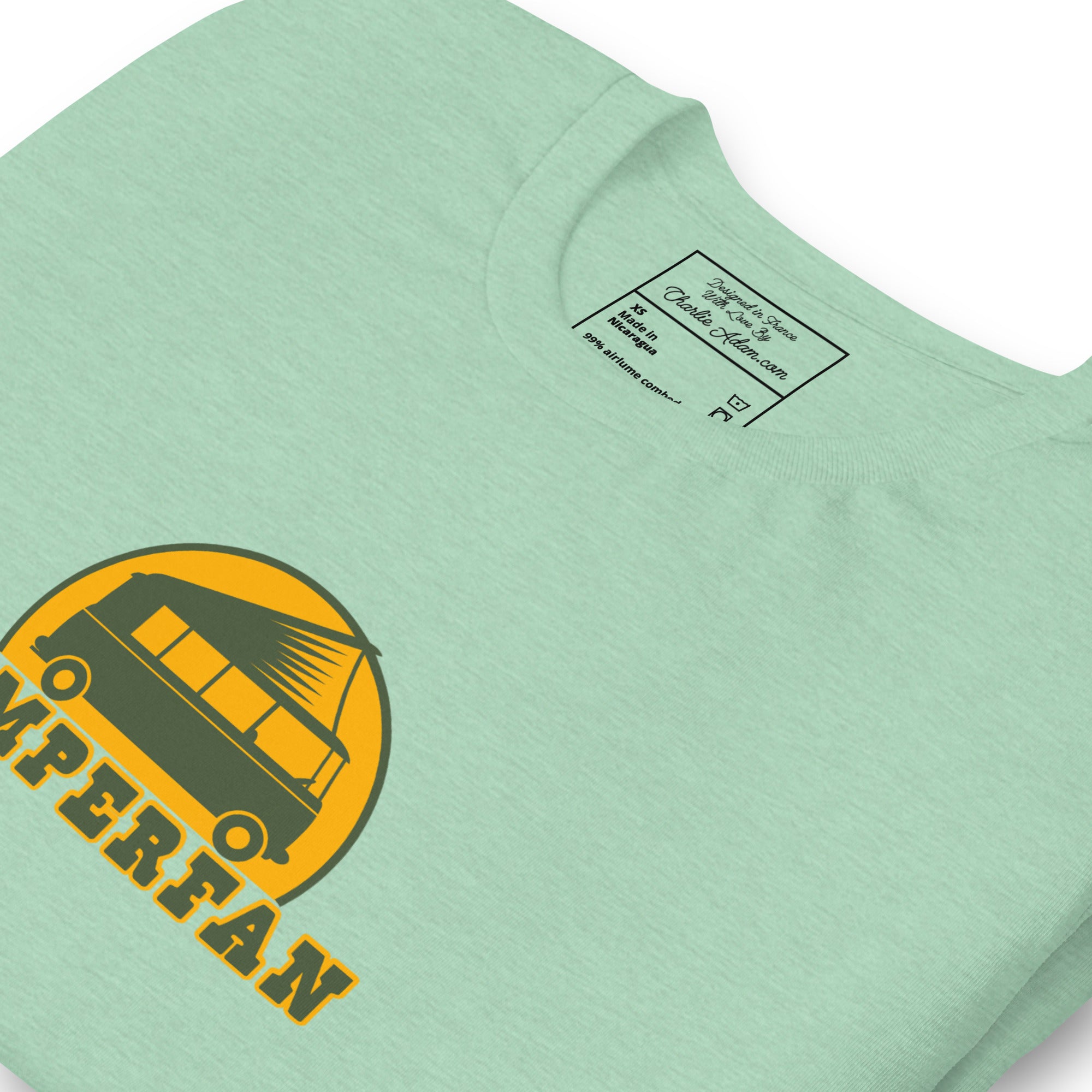 Unisex t-shirt Camperfan on light heather colors