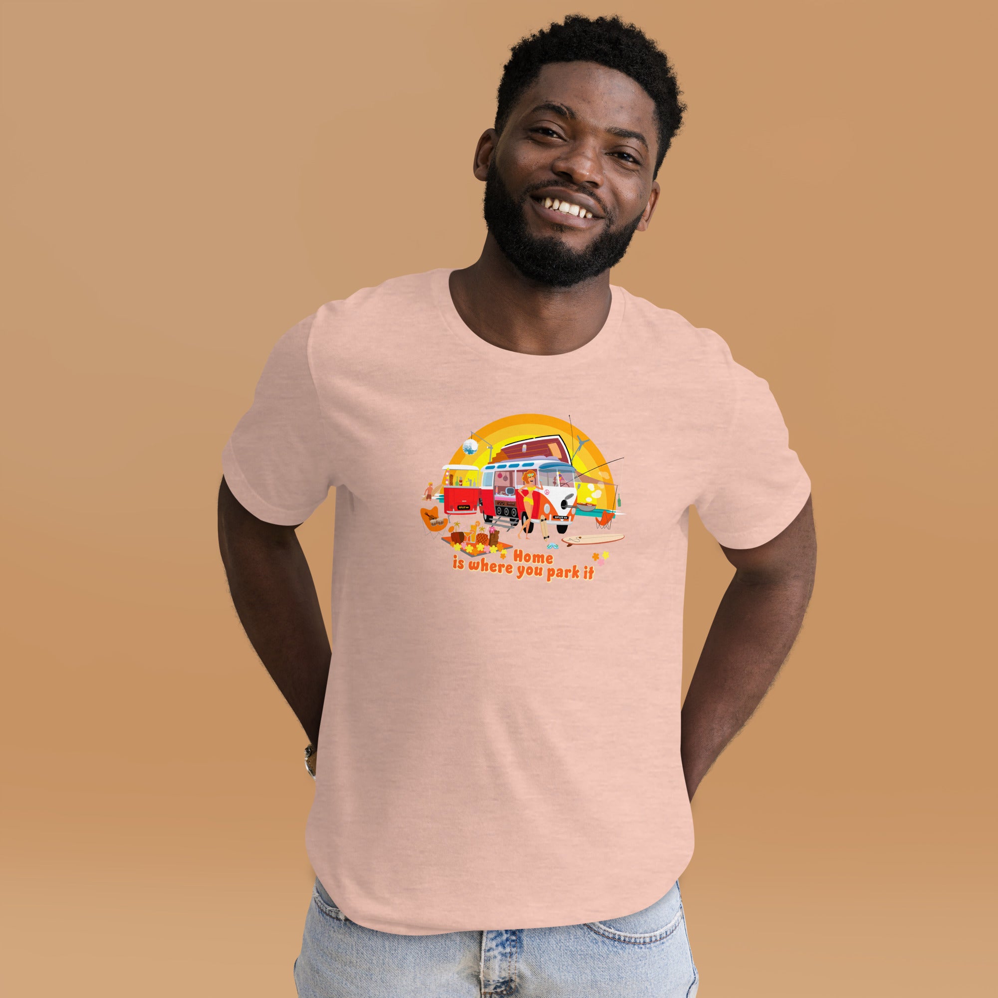Unisex cotton t-shirt Ultra Combi on light heather colors