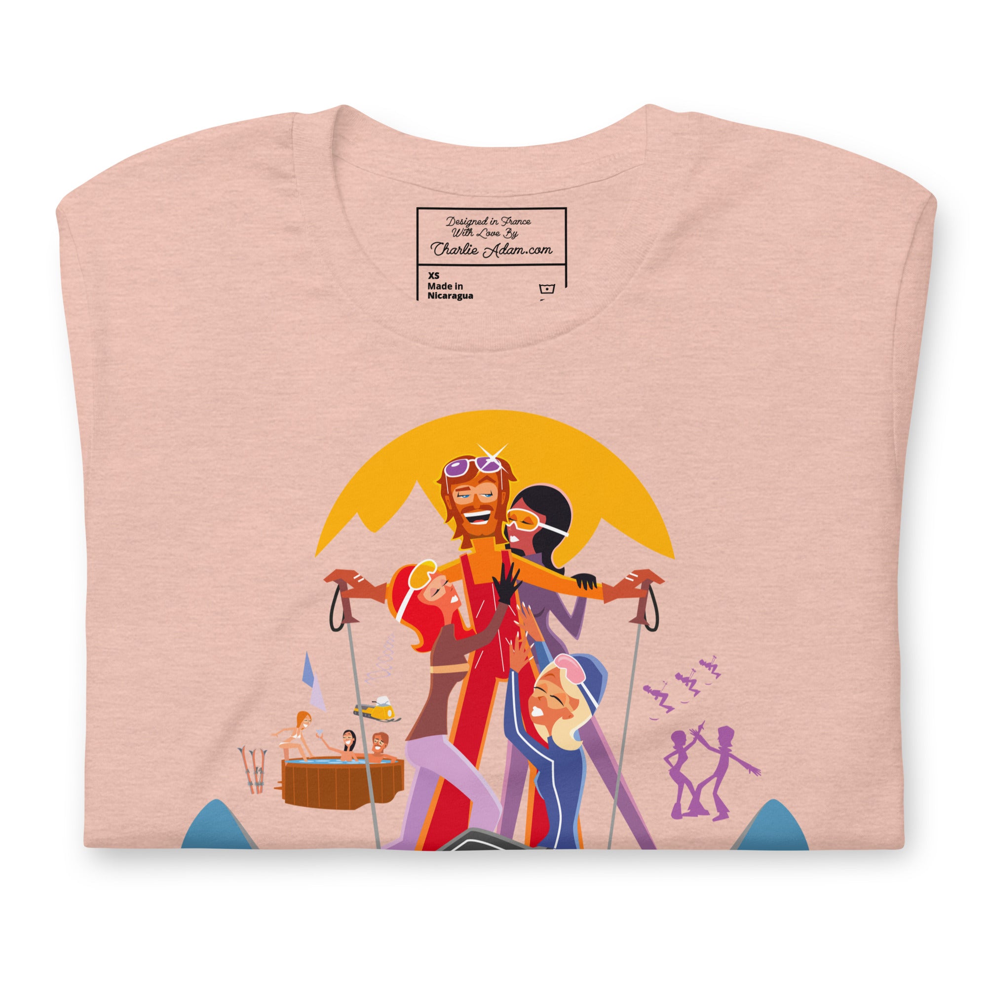 T-shirt en coton unisexe Love instructor First lesson free sur couleurs chinées claires