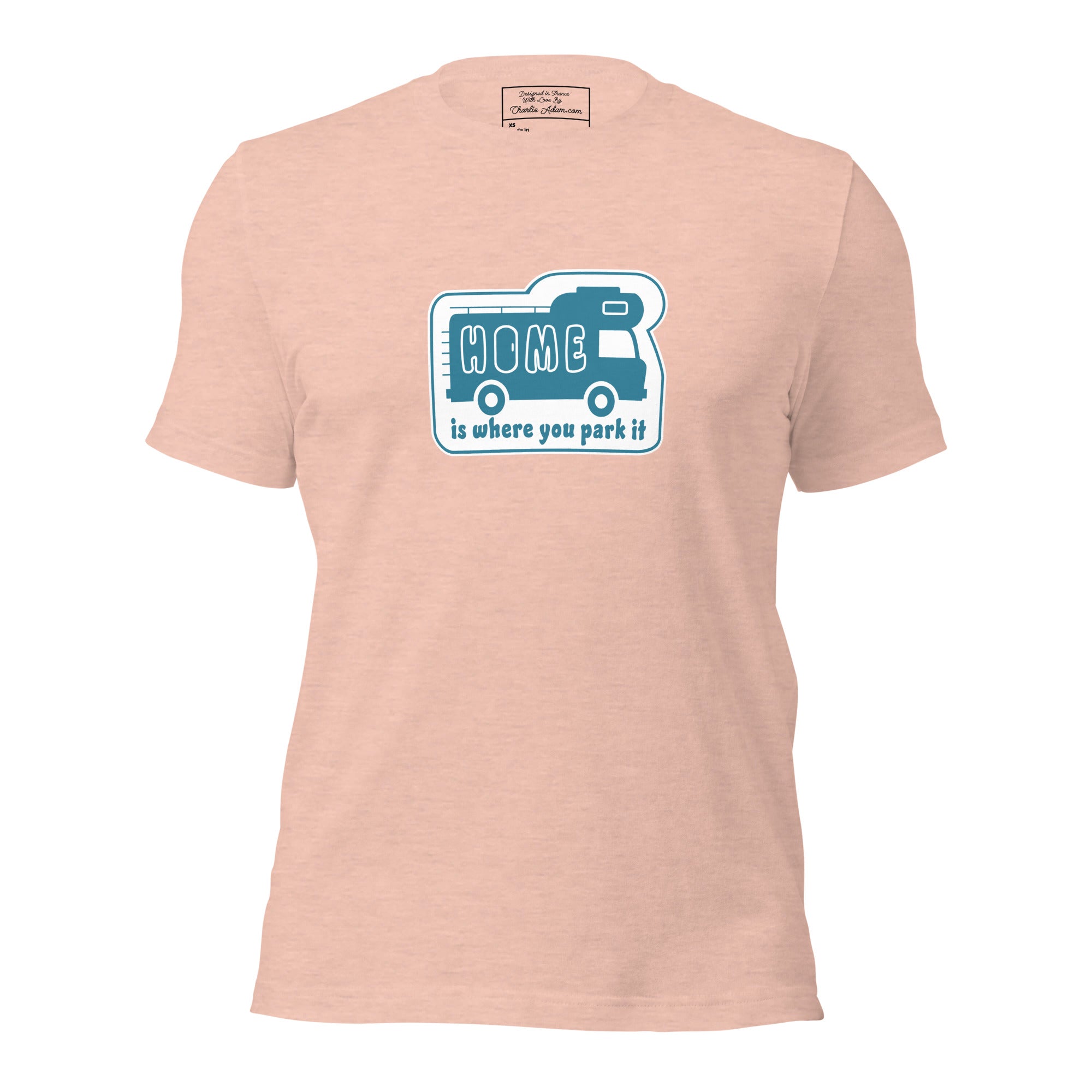 Unisex cotton t-shirt Bold Camper Van on light heather colors