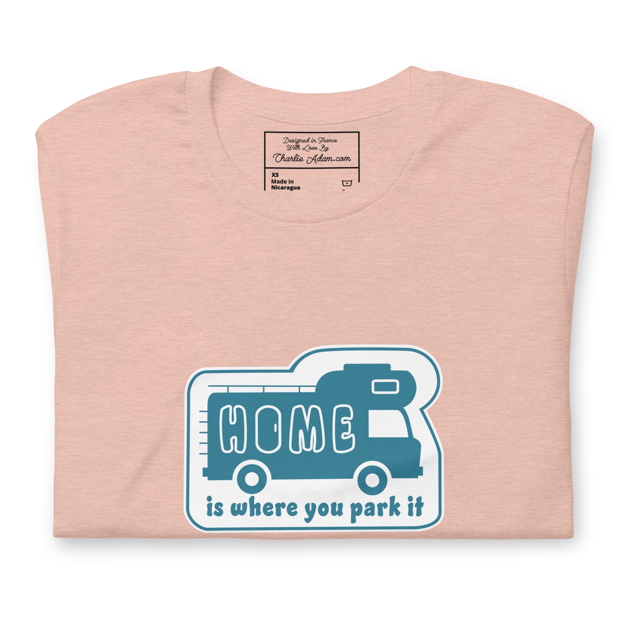 Unisex cotton t-shirt Bold Camper Van on light heather colors