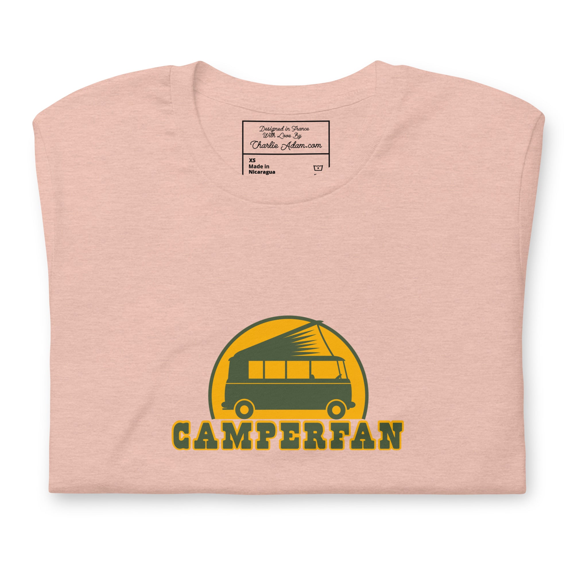 Unisex t-shirt Camperfan on light heather colors
