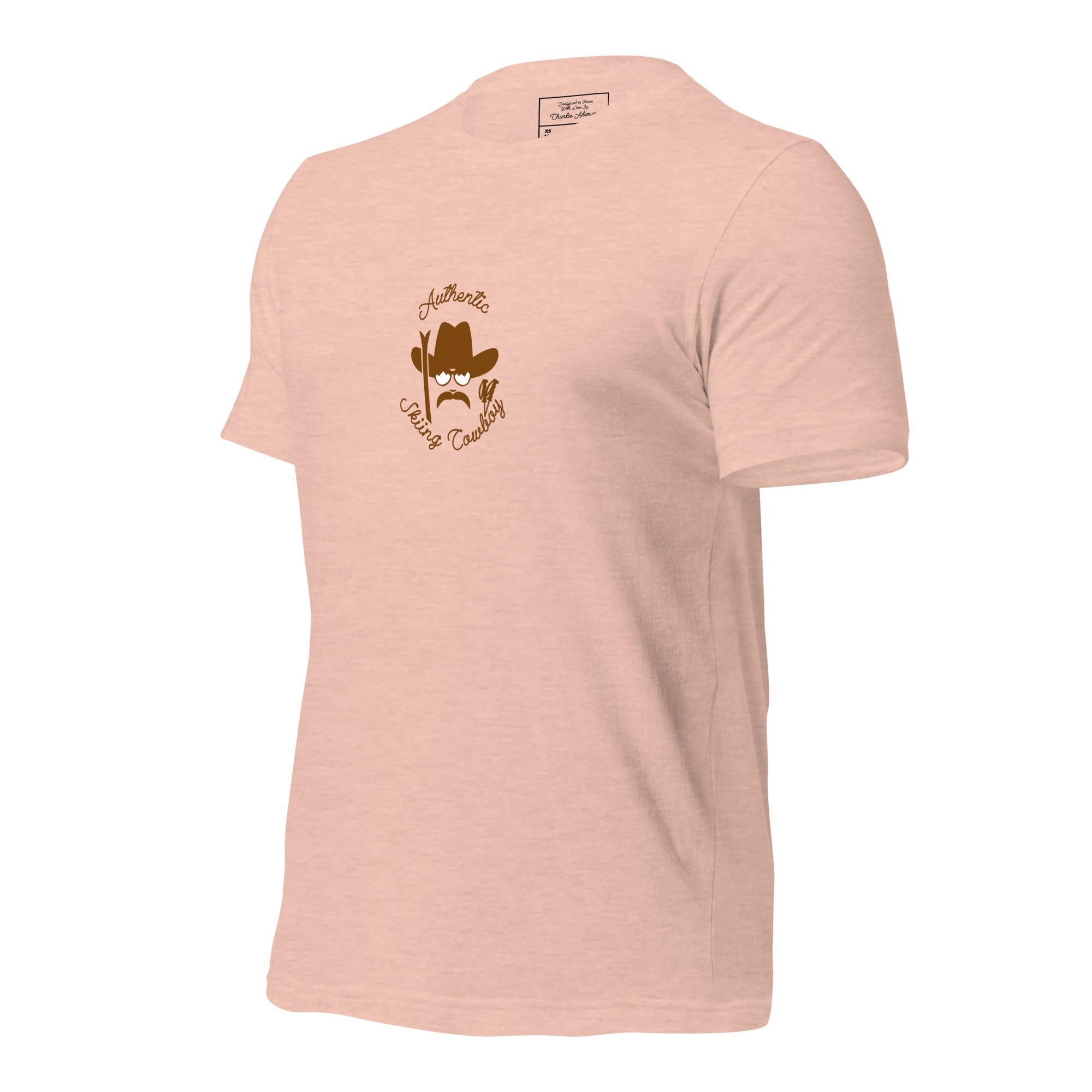 Unisex t-shirt Authentic Skiing Cowboy on heather colors