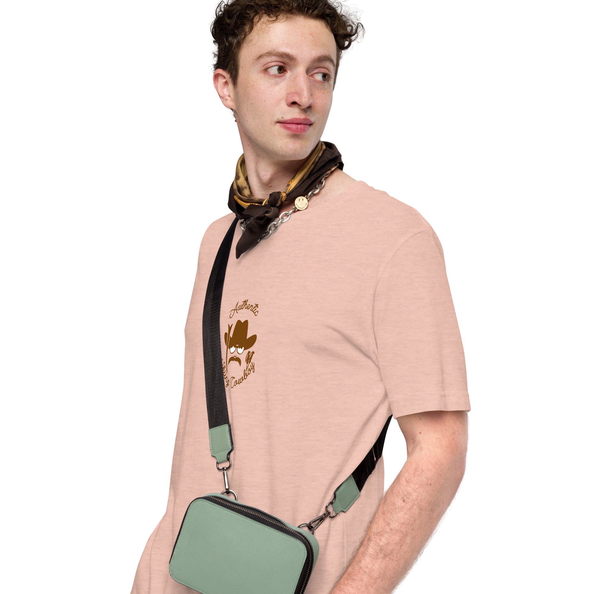 Unisex t-shirt Authentic Skiing Cowboy on heather colors