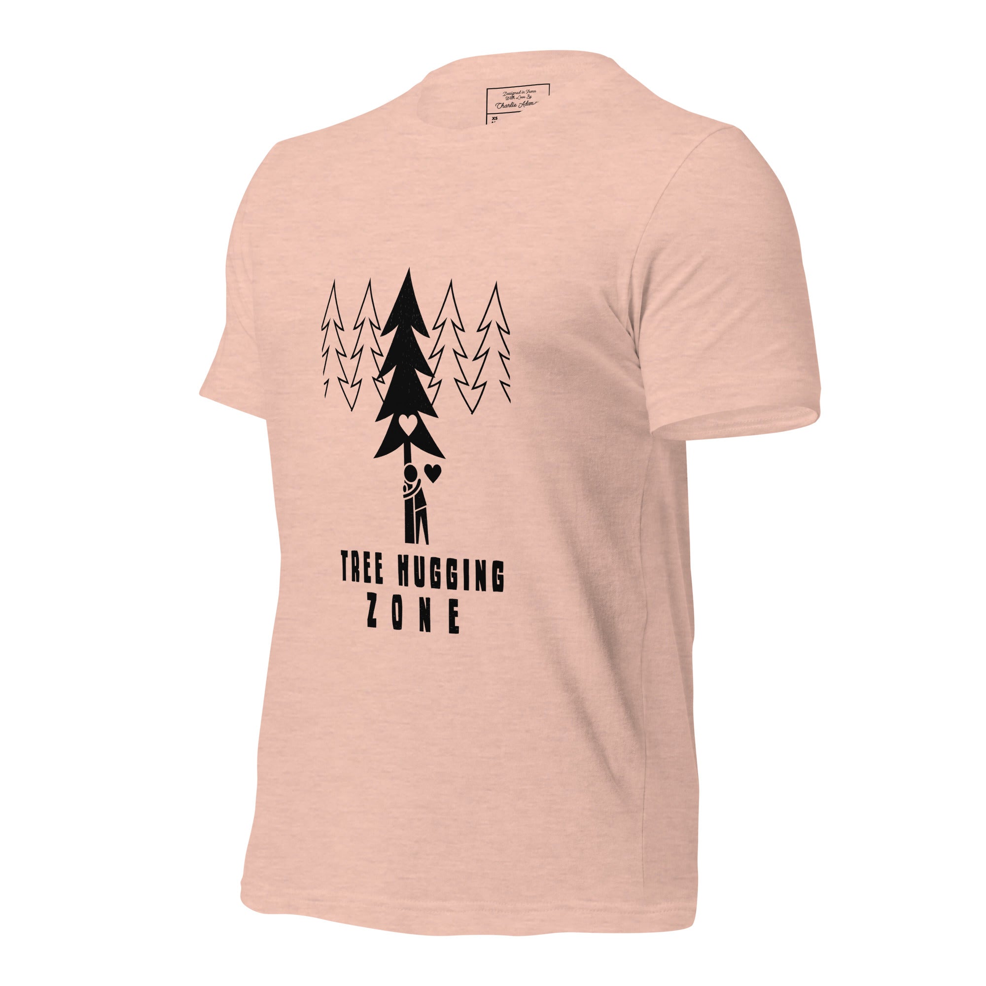 Unisex t-shirt Tree hugging zone on light heather colors