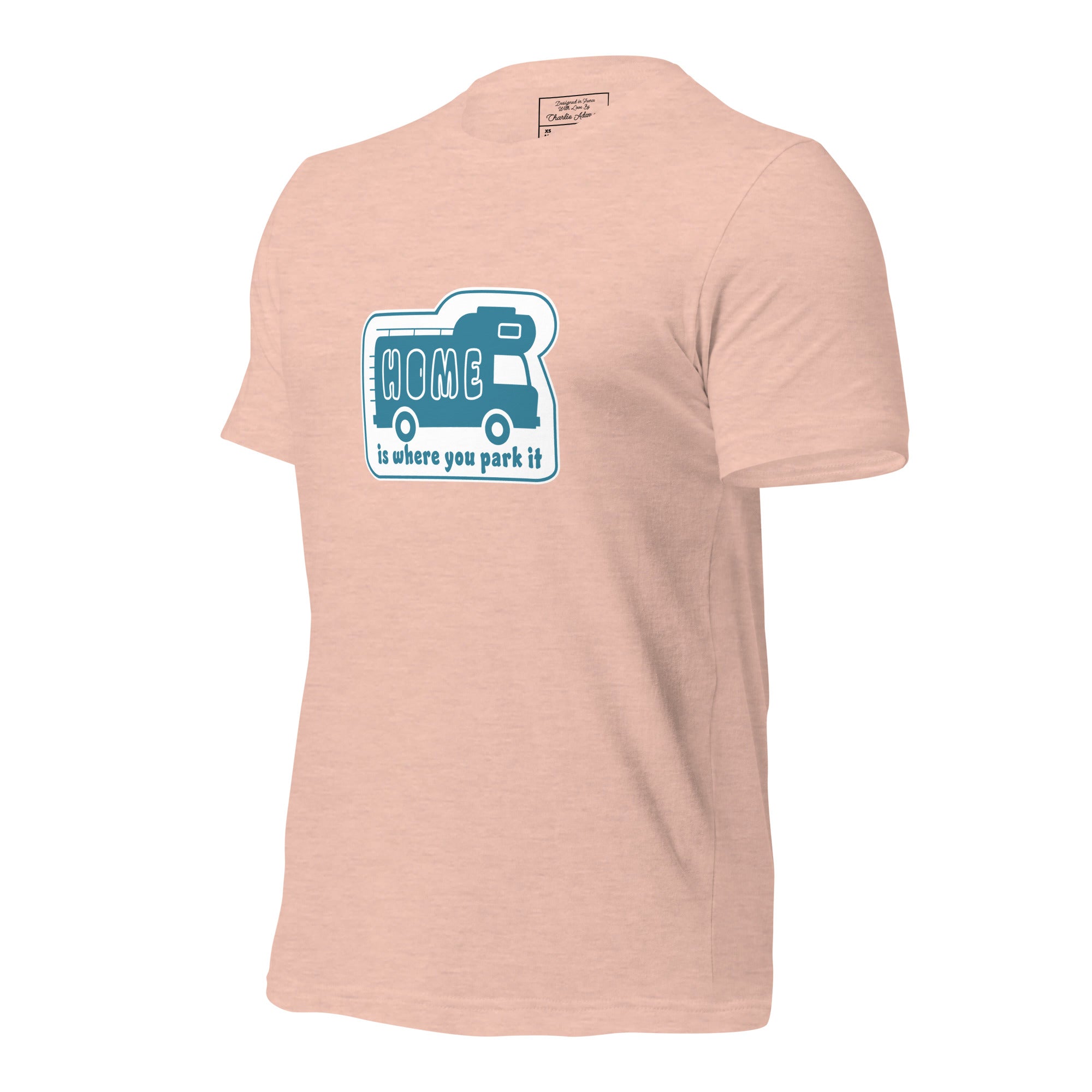 Unisex cotton t-shirt Bold Camper Van on light heather colors
