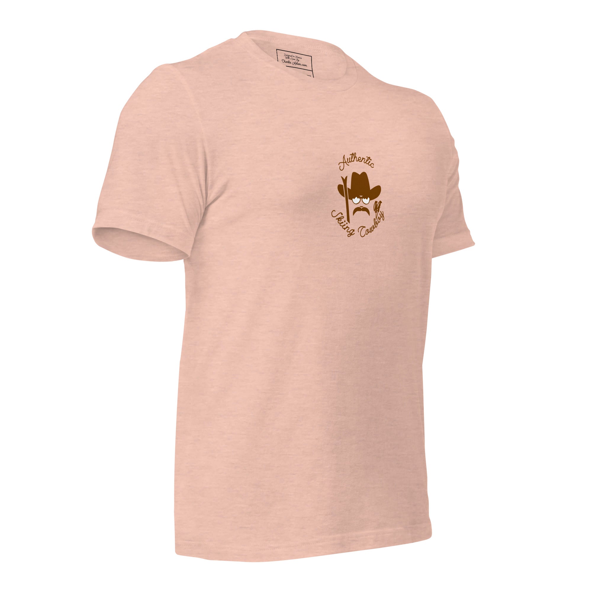 Unisex t-shirt Authentic Skiing Cowboy on heather colors