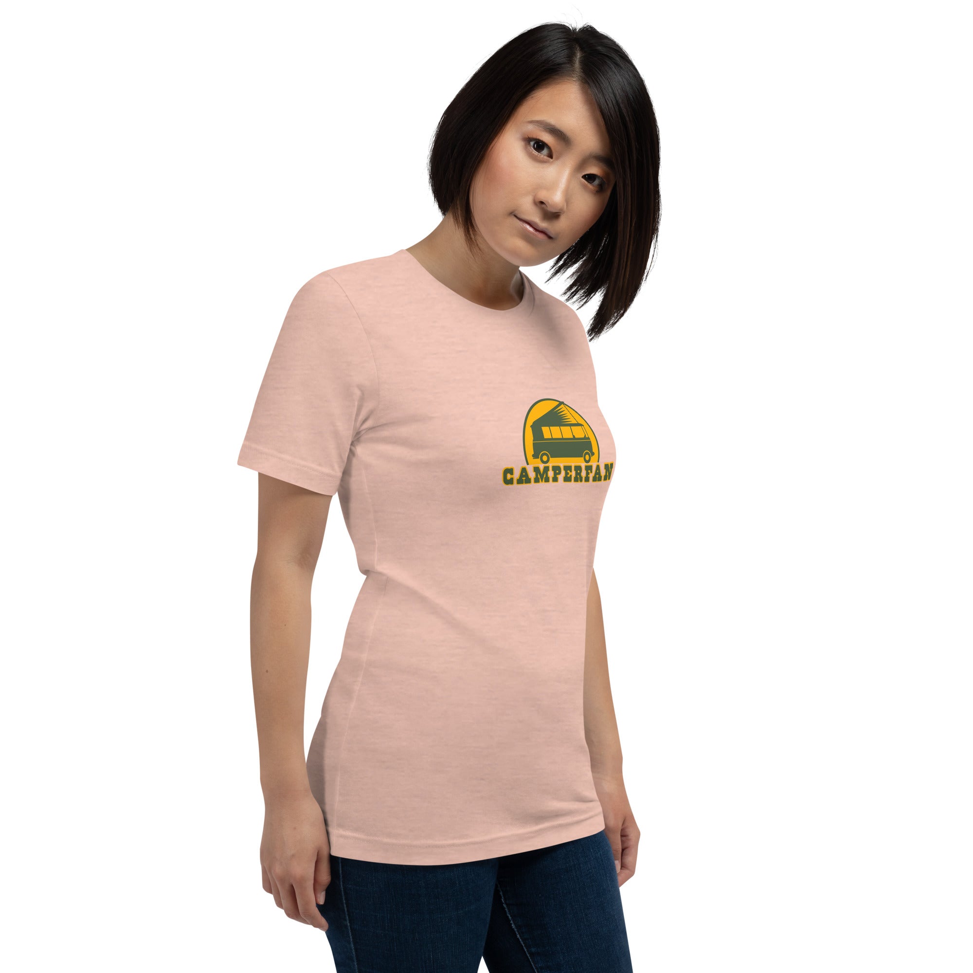 Unisex t-shirt Camperfan on light heather colors