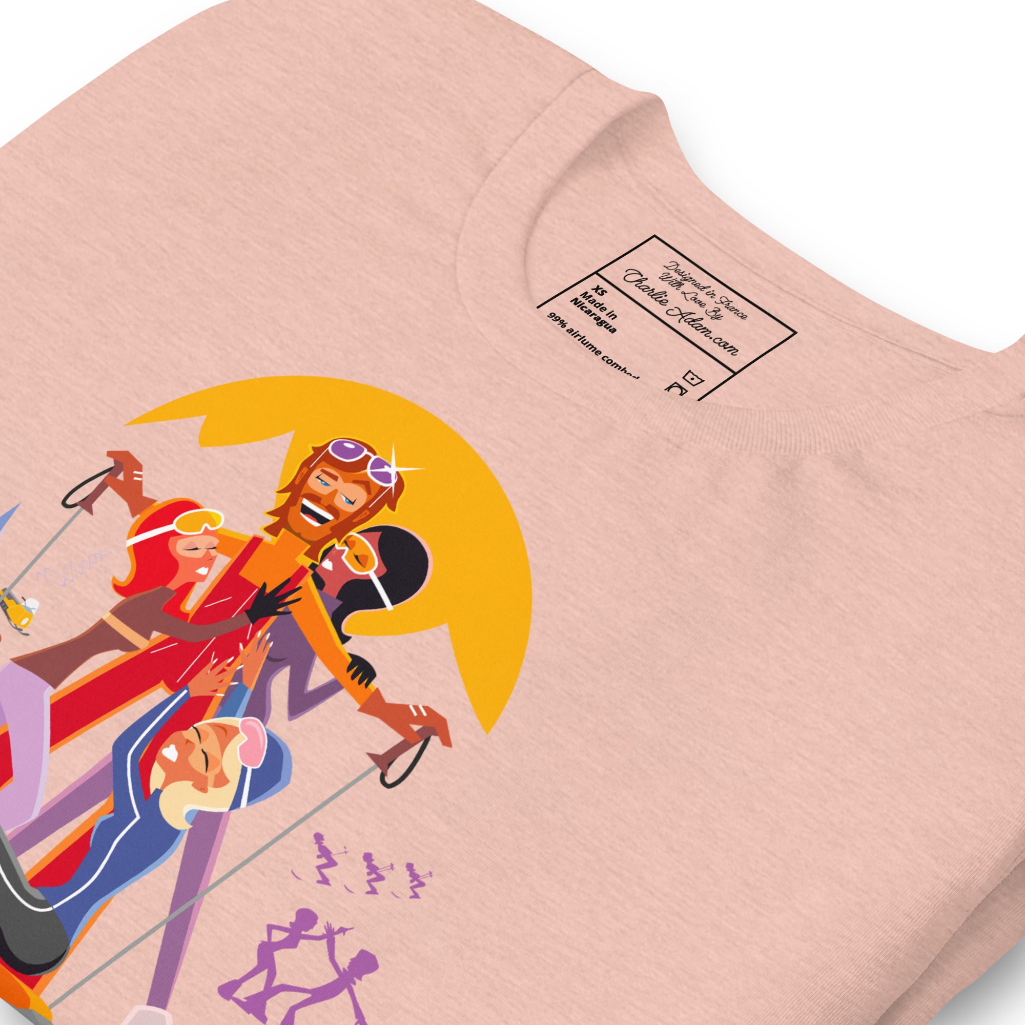 T-shirt en coton unisexe Love instructor First lesson free sur couleurs chinées claires