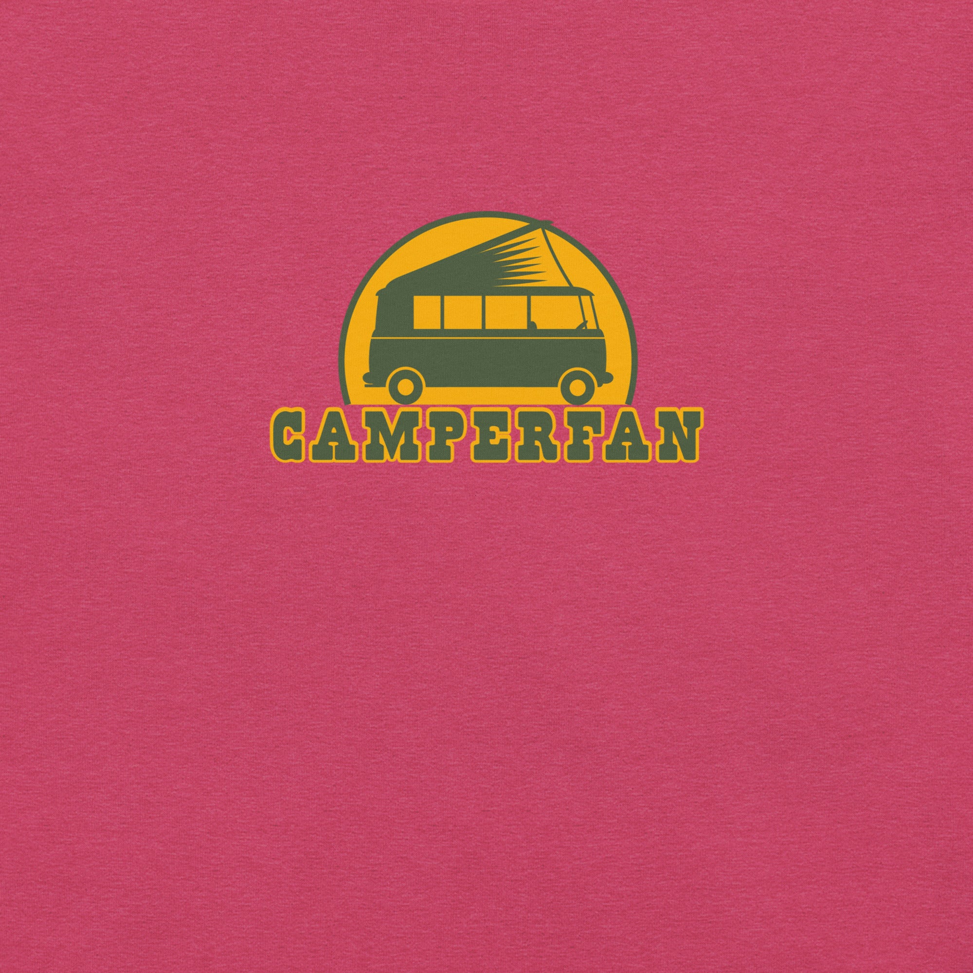 Unisex t-shirt Camperfan on bright heather colors