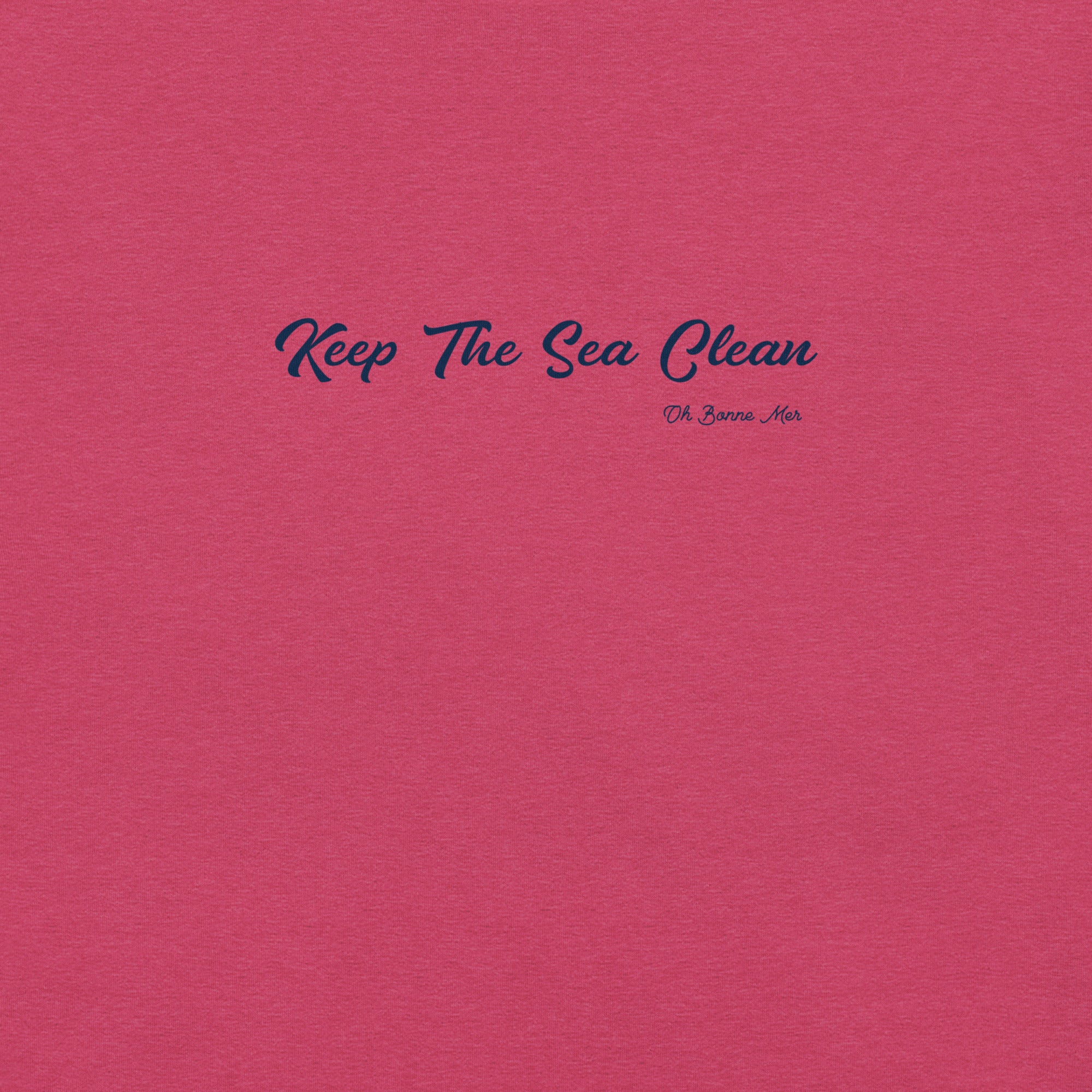 Unisex cotton t-shirt Keep The Sea Clean on bright heather colors