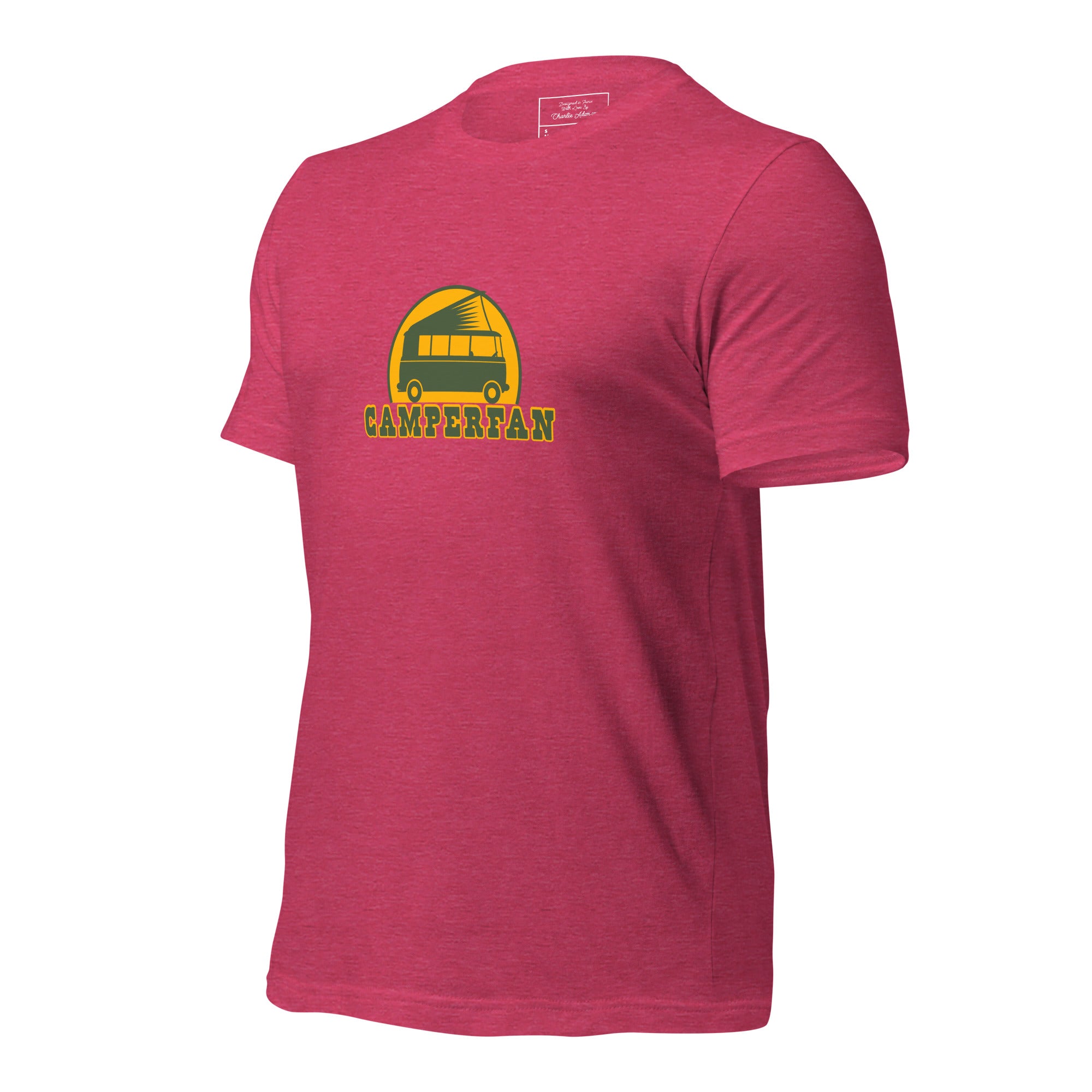 Unisex t-shirt Camperfan on bright heather colors