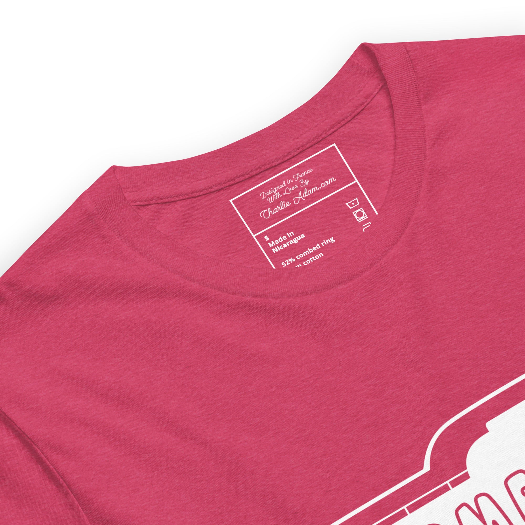 Unisex cotton t-shirt Bold Camper Van on bright heather colors