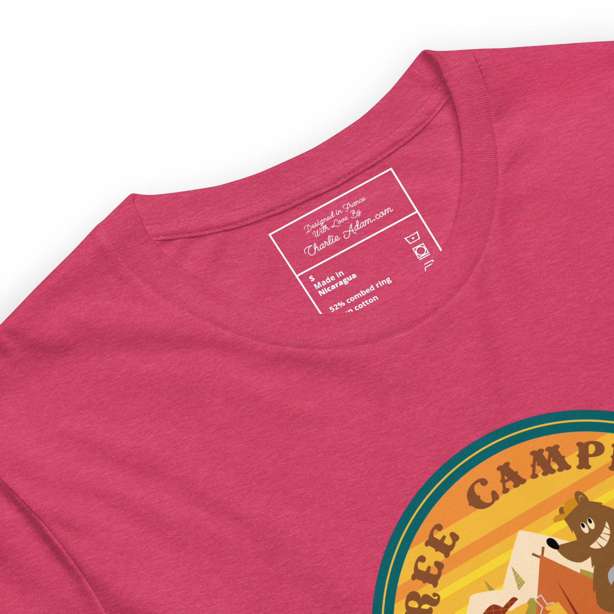 Unisex t-shirt Free camping is not a crime on bright heather colors