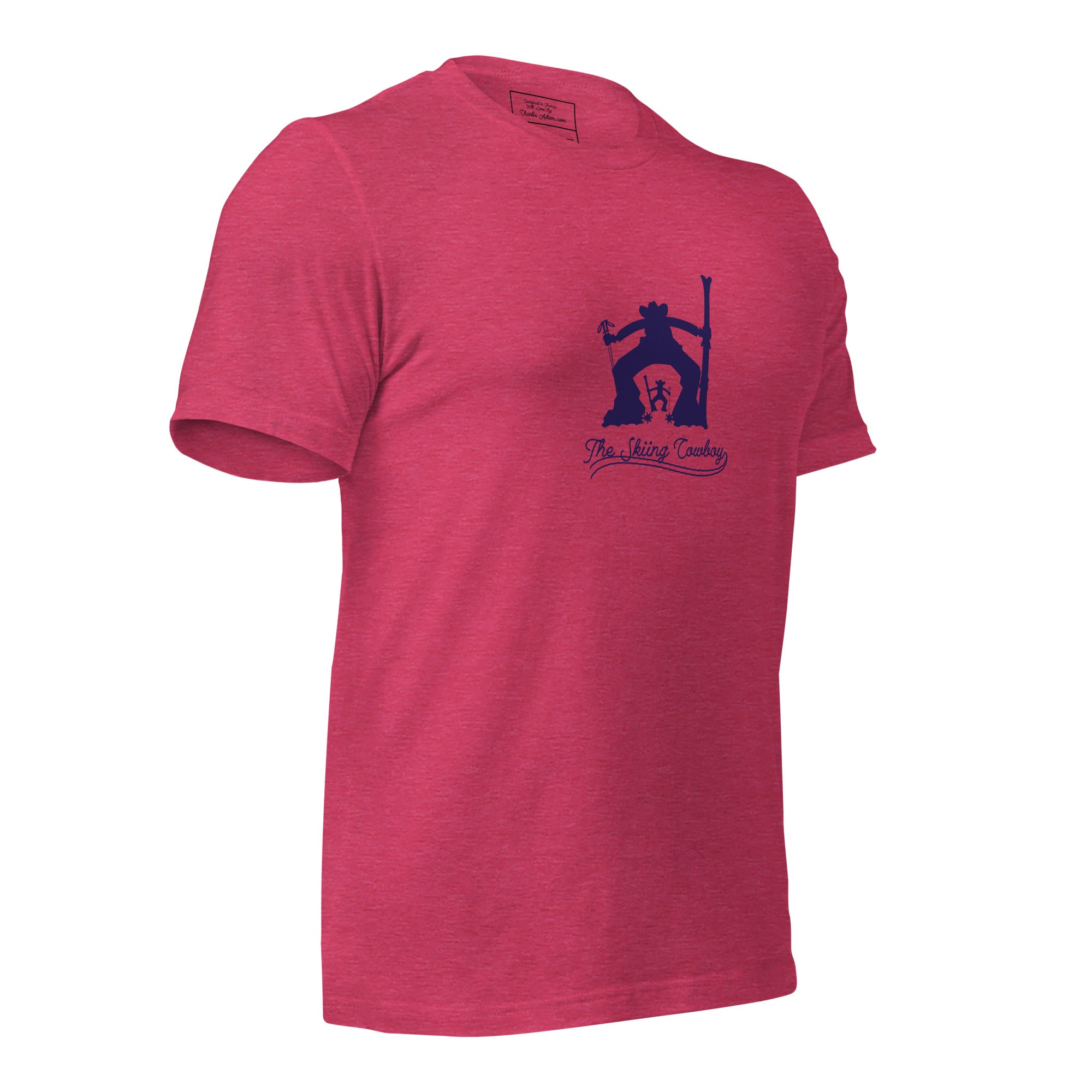 T-shirt en coton unisexe Ski Fight at OK Corral Silhouette sur couleurs chinées claires