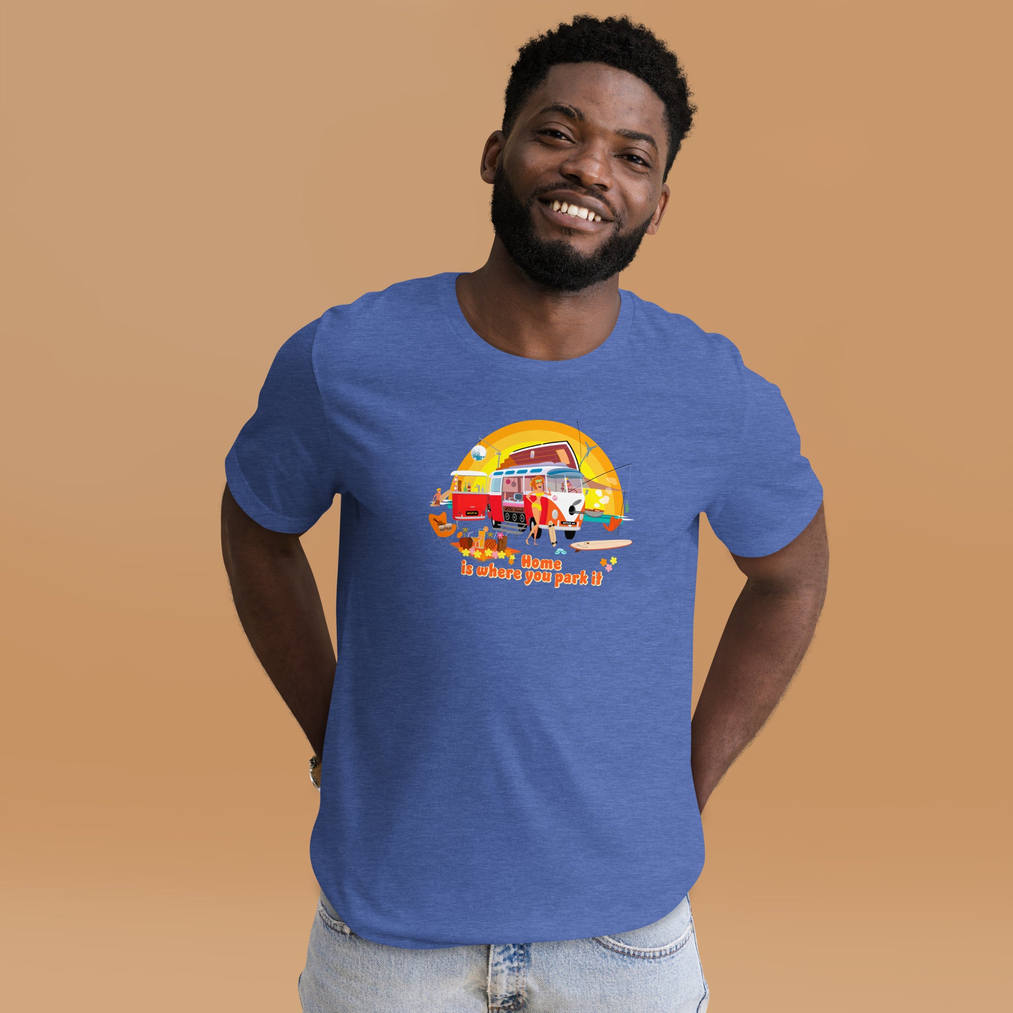Unisex cotton t-shirt Ultra Combi on dark heather colors
