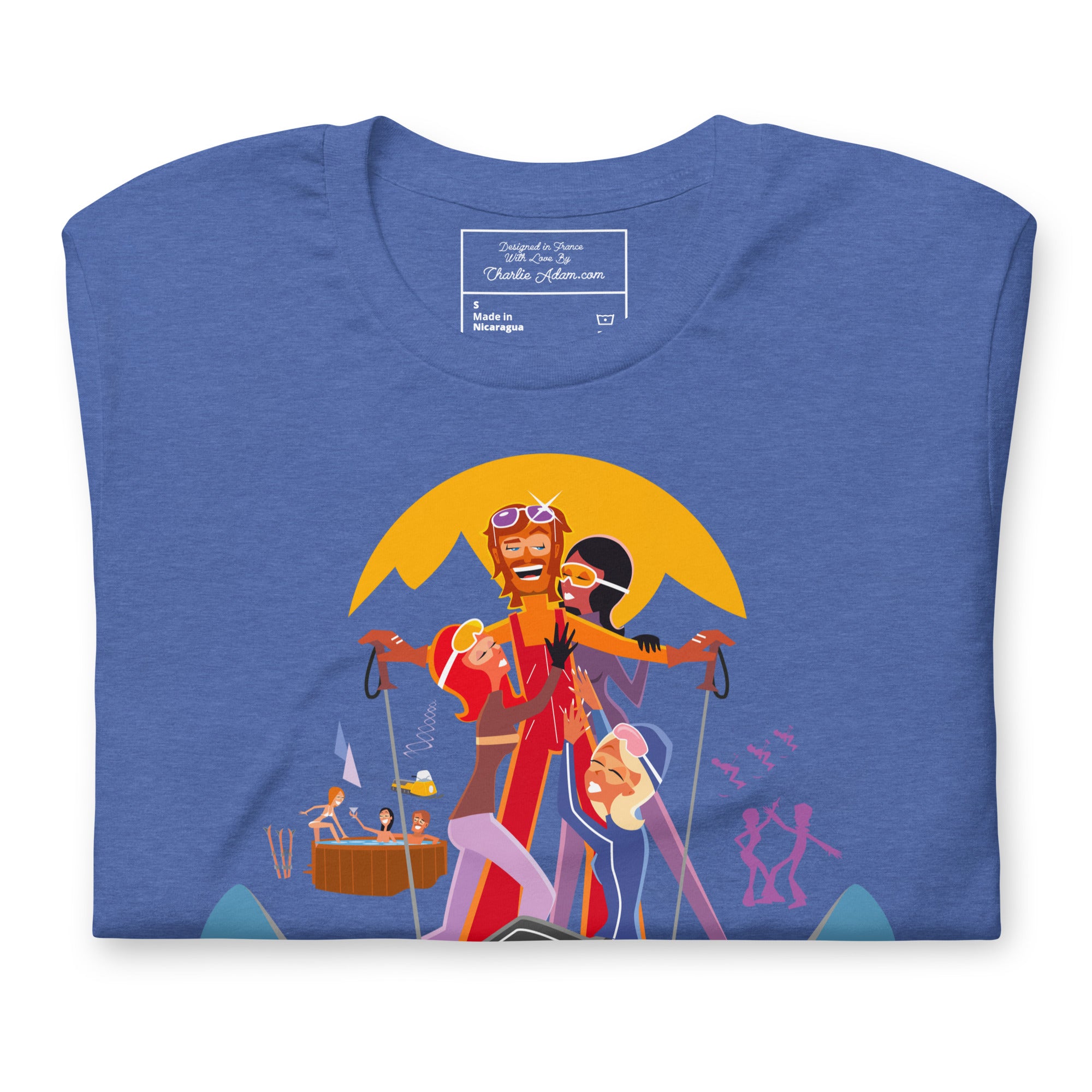 Unisex t-shirt Love instructor First lesson free on dark heather colors