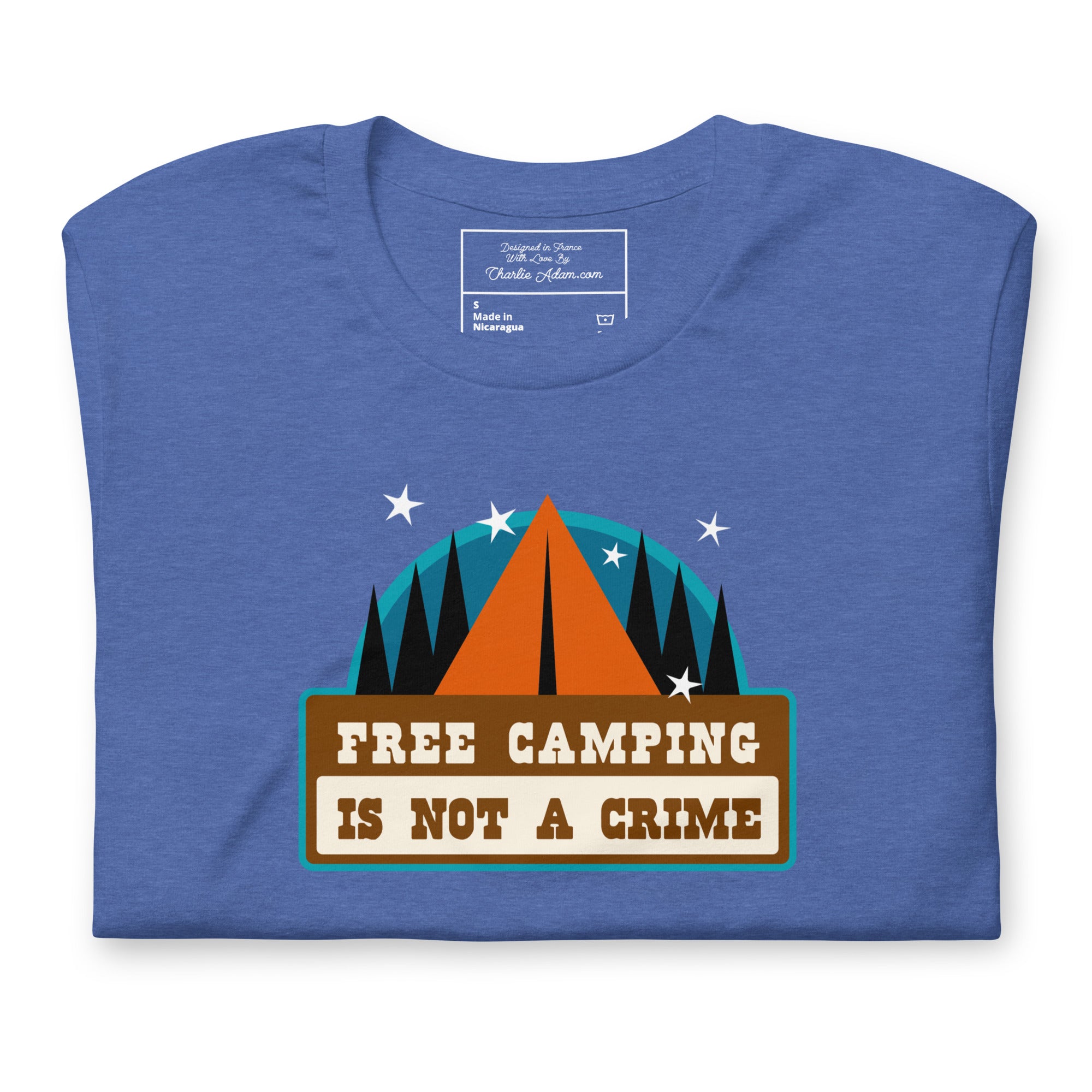 Unisex t-shirt Free camping is not a crime on dark heather colors