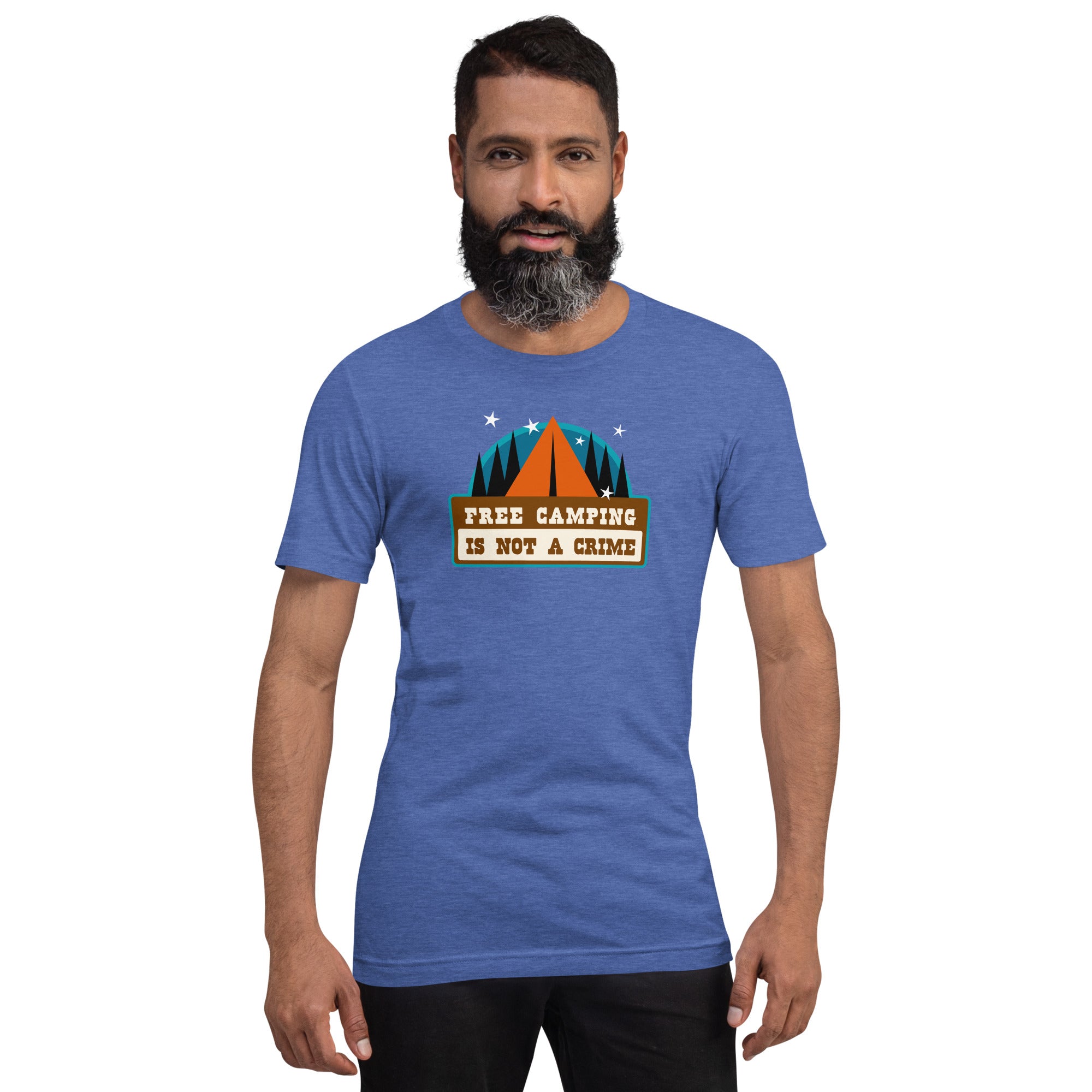 Unisex t-shirt Free camping is not a crime on dark heather colors