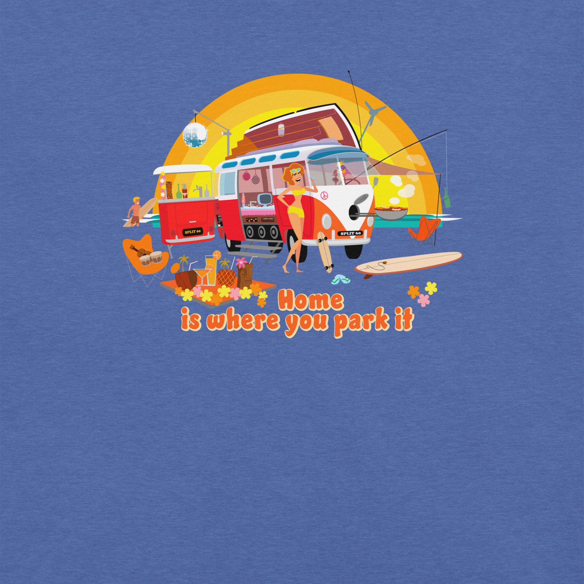 Unisex cotton t-shirt Ultra Combi on dark heather colors