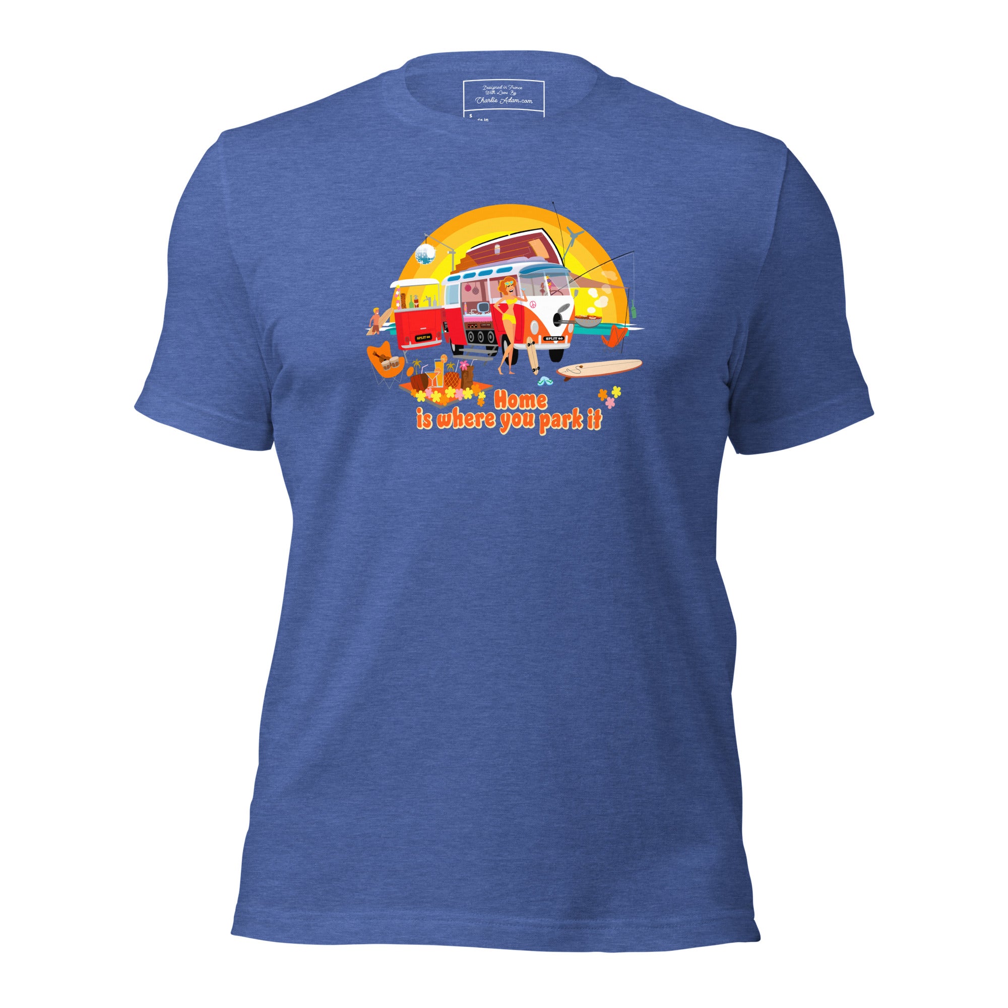 Unisex cotton t-shirt Ultra Combi on dark heather colors