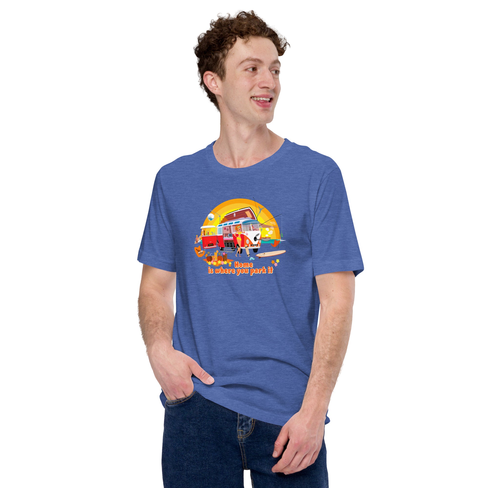 Unisex cotton t-shirt Ultra Combi on dark heather colors
