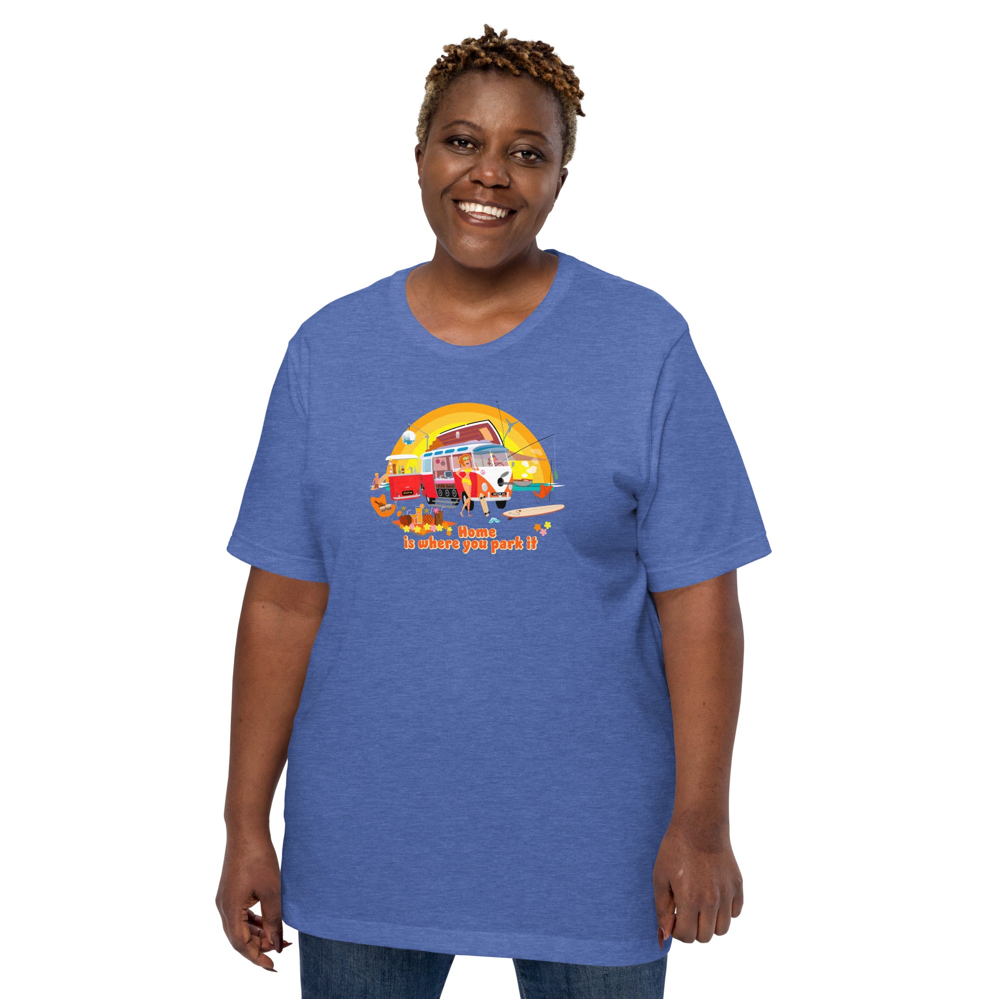 Unisex cotton t-shirt Ultra Combi on dark heather colors
