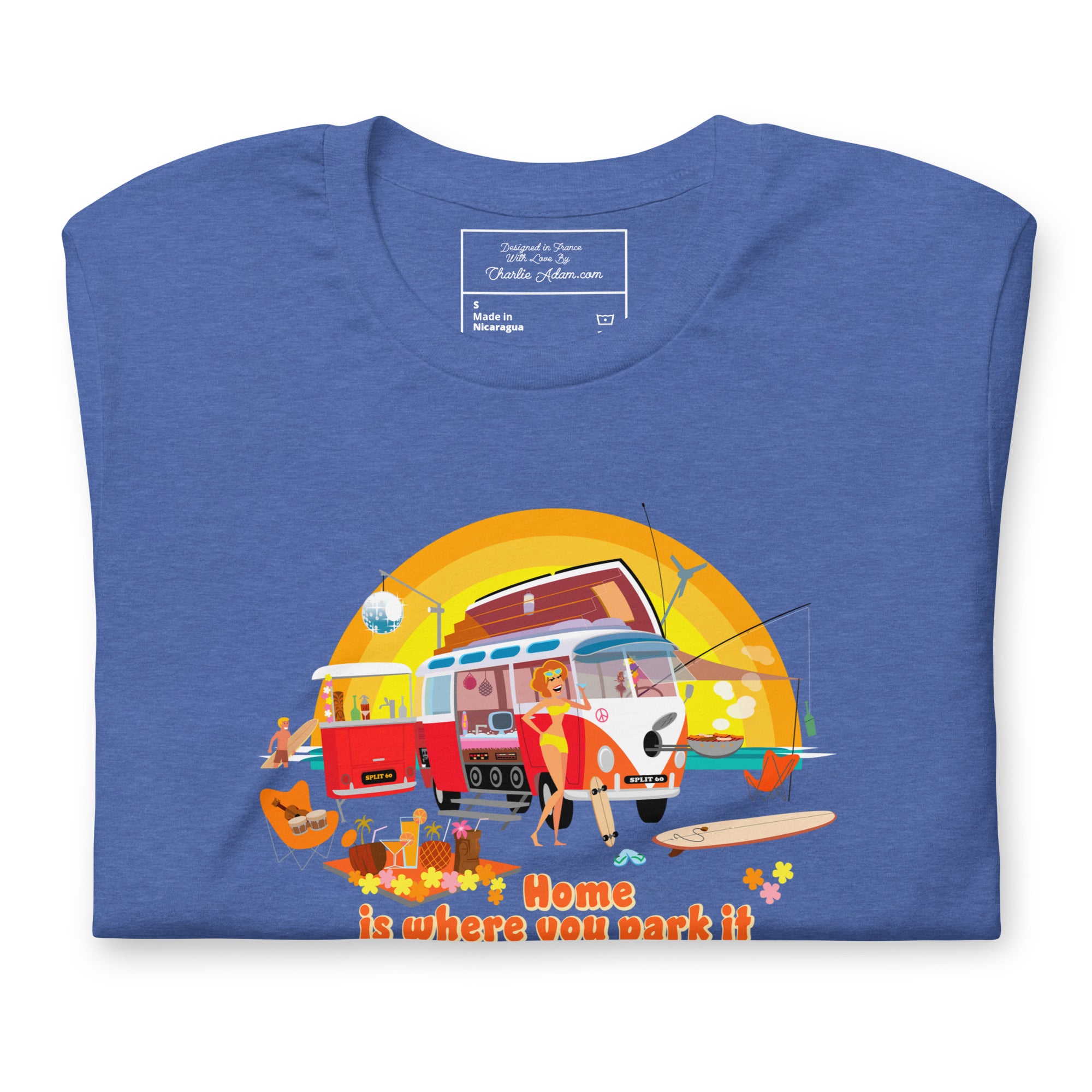 Unisex cotton t-shirt Ultra Combi on dark heather colors