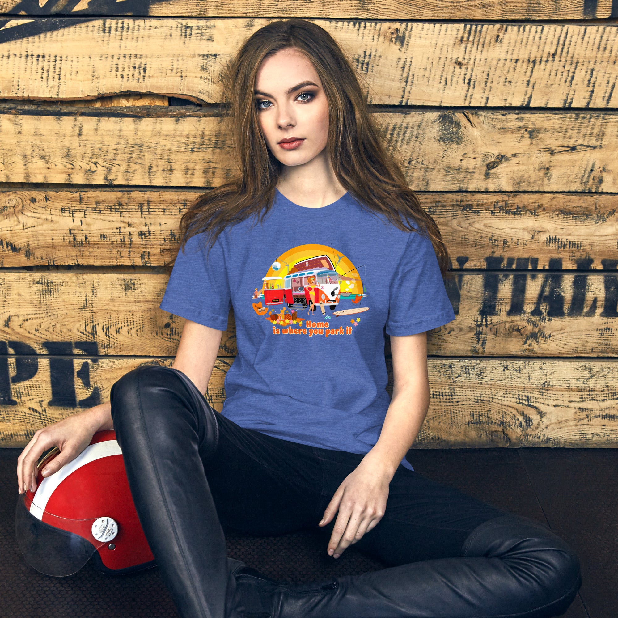Unisex cotton t-shirt Ultra Combi on dark heather colors