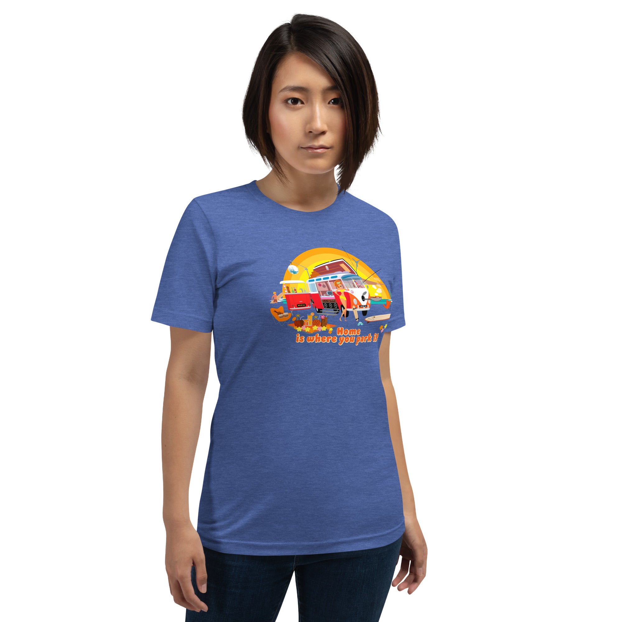 Unisex cotton t-shirt Ultra Combi on dark heather colors