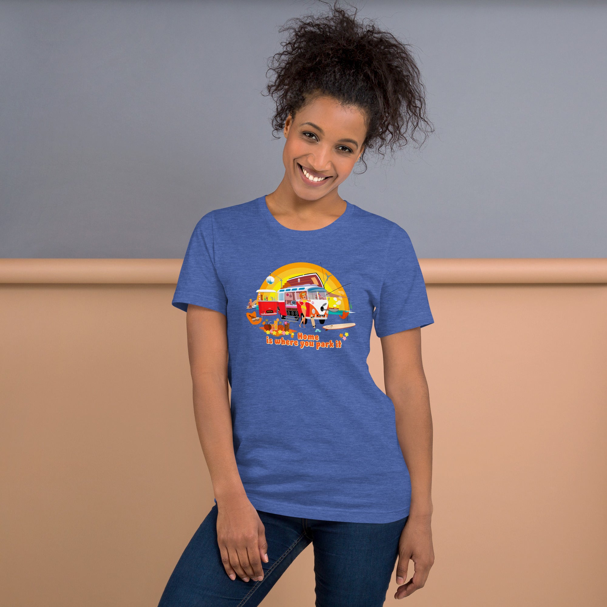 Unisex cotton t-shirt Ultra Combi on dark heather colors
