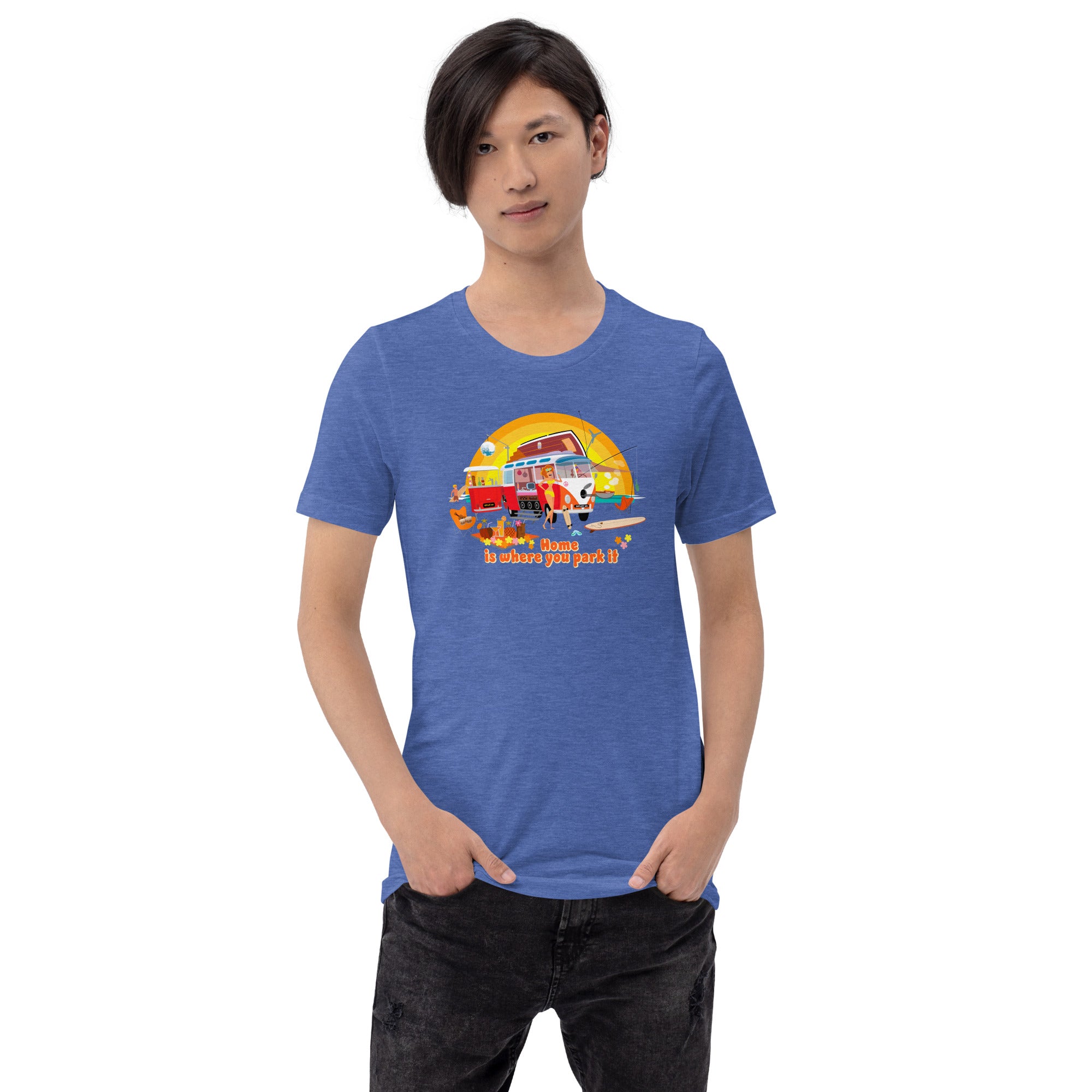 Unisex cotton t-shirt Ultra Combi on dark heather colors