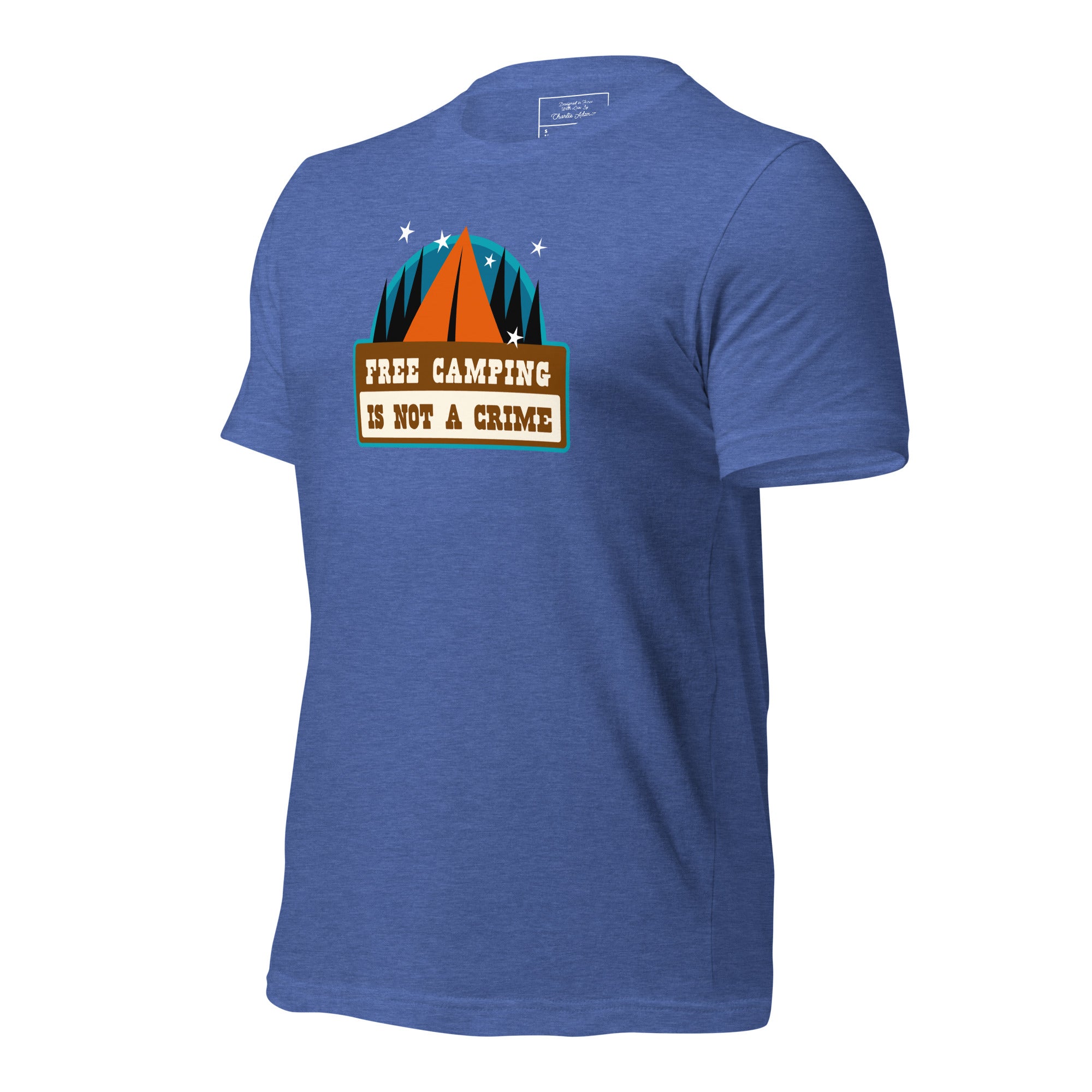 Unisex t-shirt Free camping is not a crime on dark heather colors