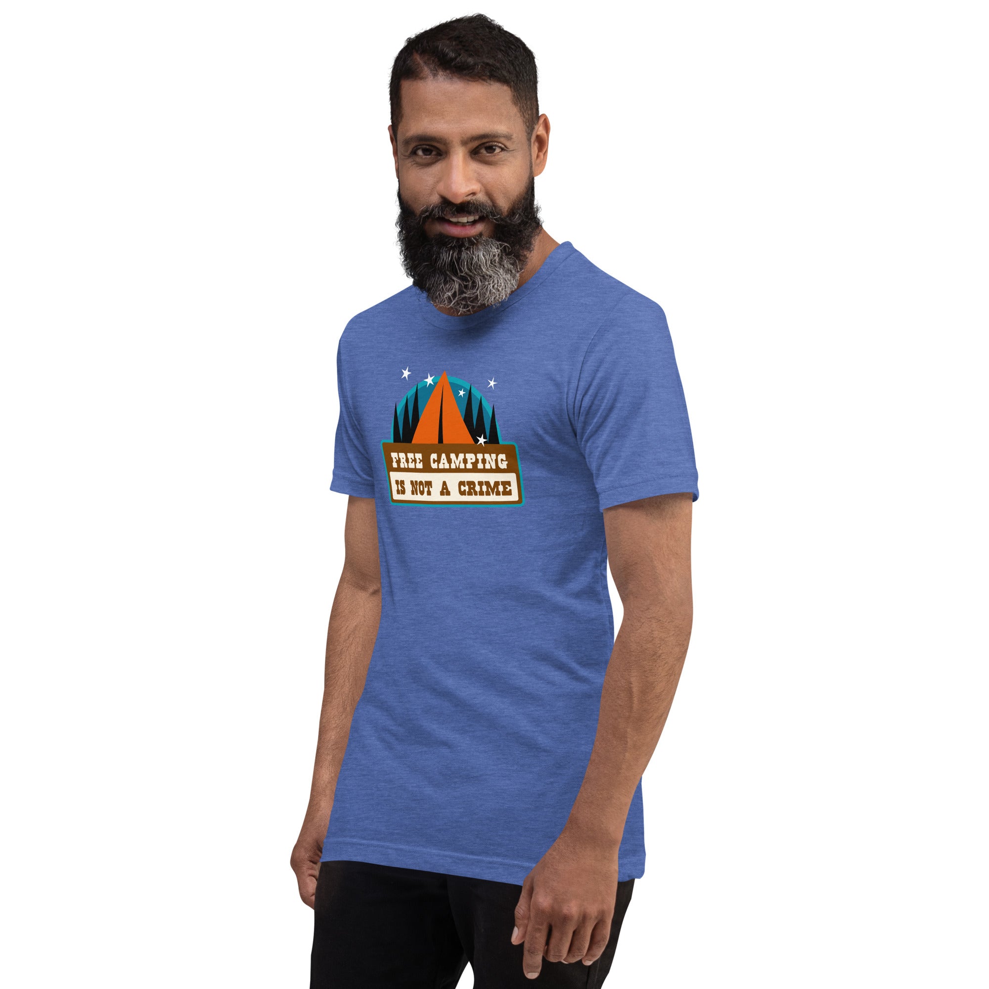 Unisex t-shirt Free camping is not a crime on dark heather colors