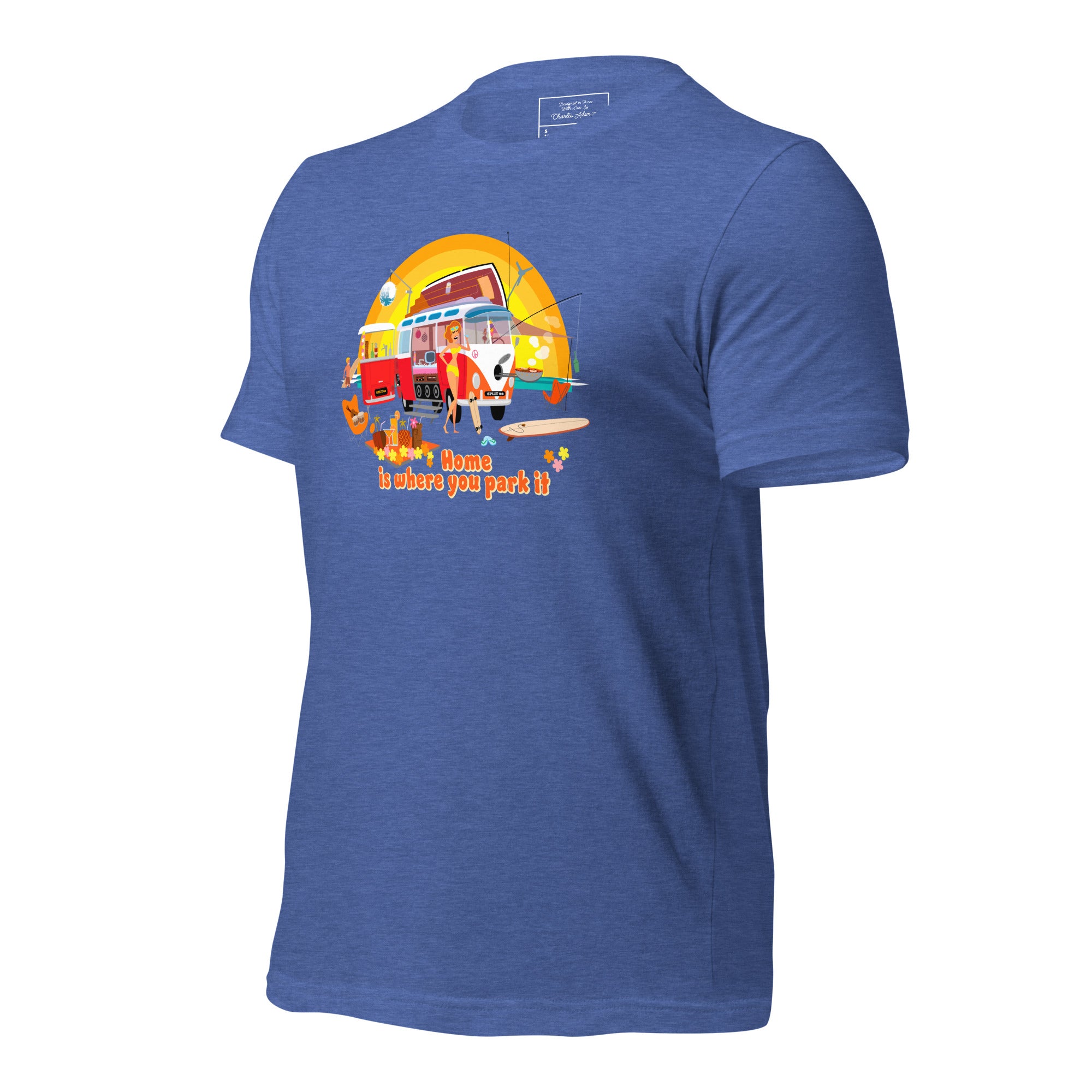 Unisex cotton t-shirt Ultra Combi on dark heather colors