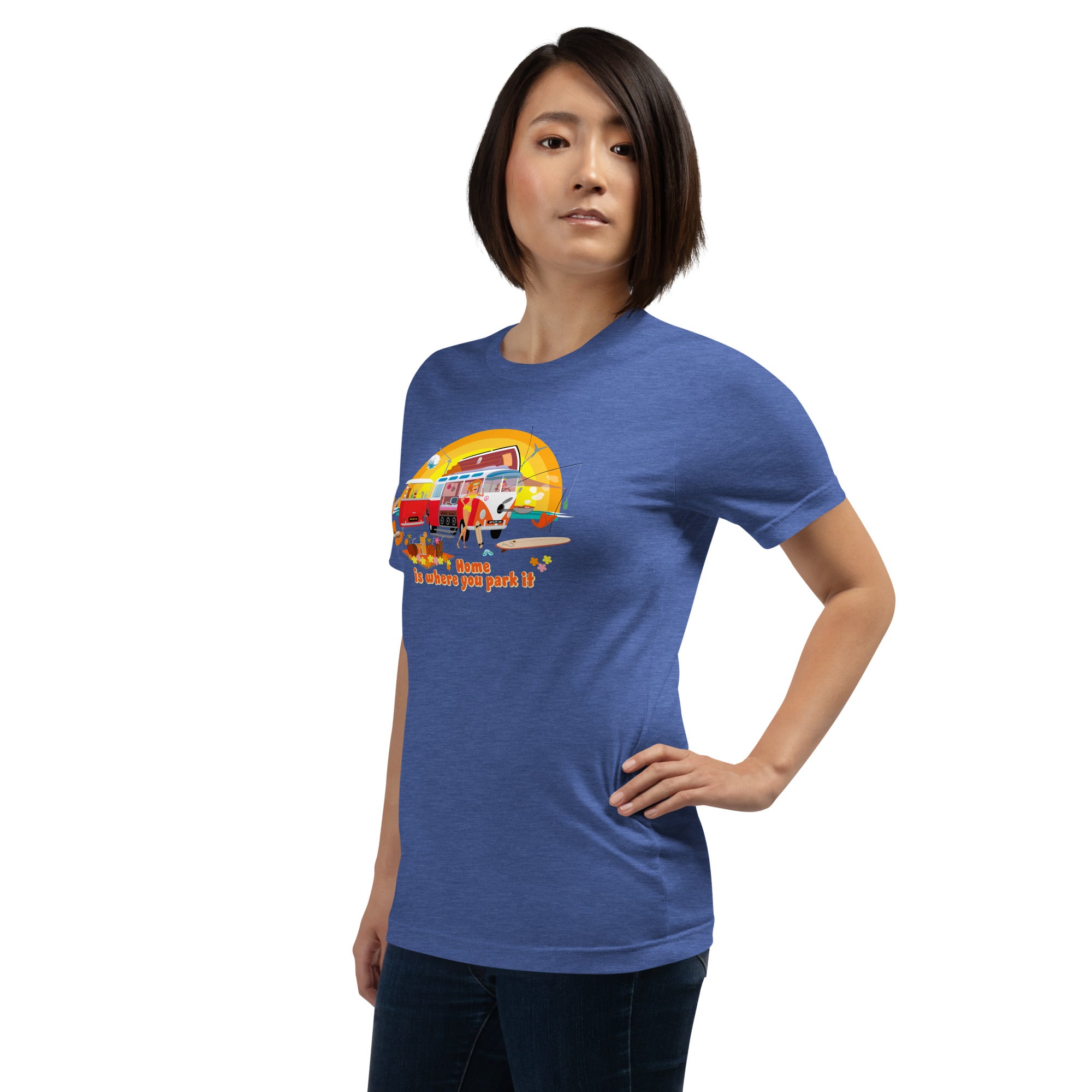 Unisex cotton t-shirt Ultra Combi on dark heather colors